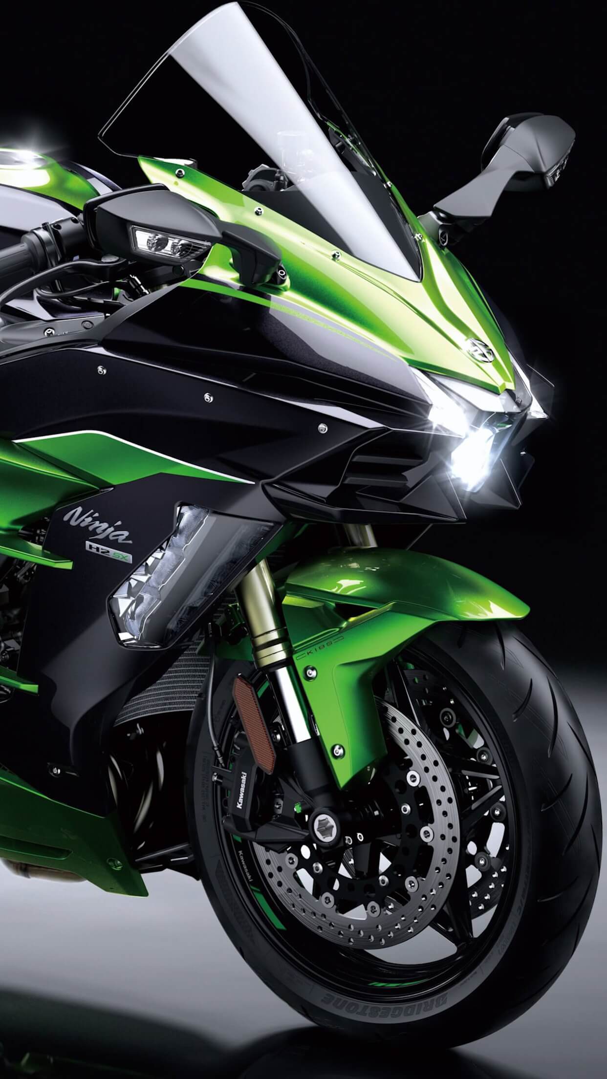 1242x2208 wallpaper: Kawasaki Ninja H2 SX 1242x2208