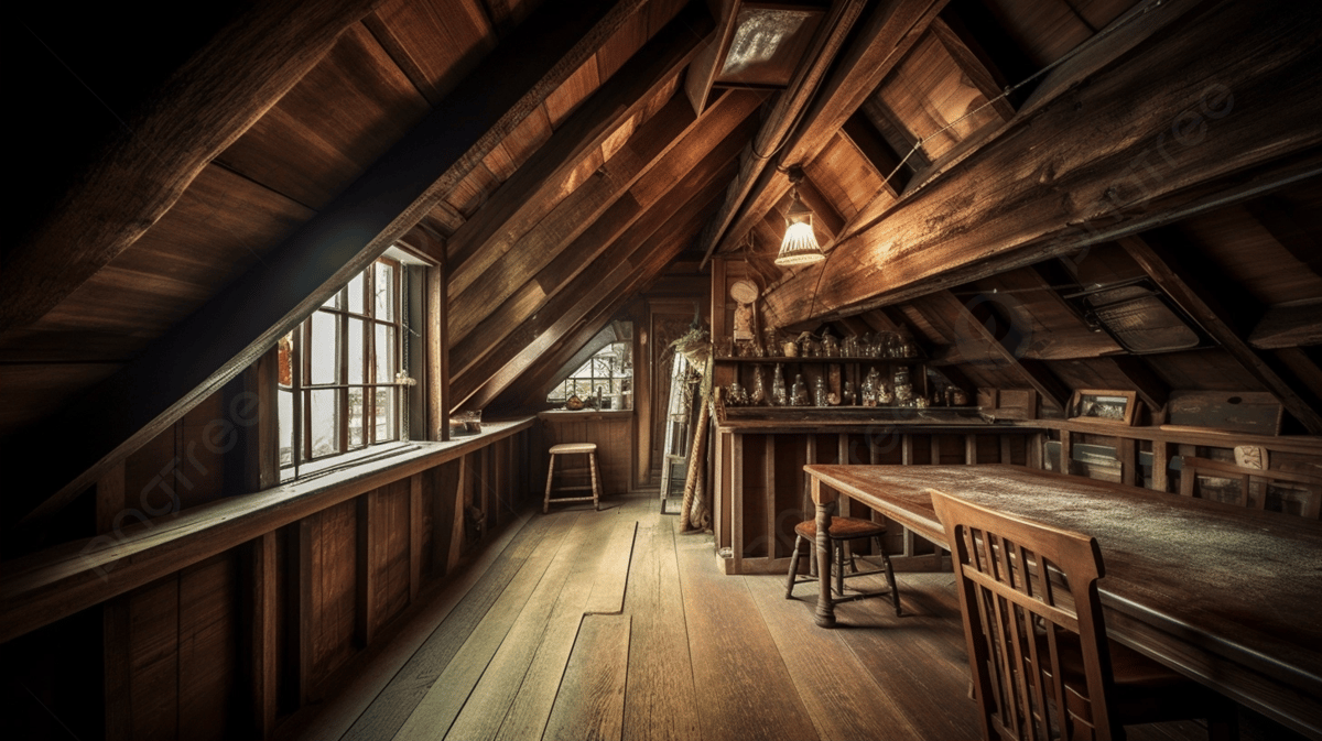 1200x673 An Area Of An Old Attic Is Shown