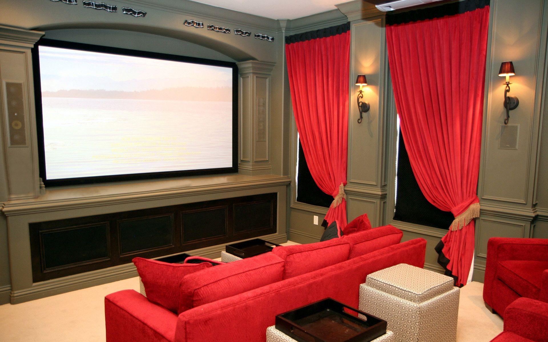 1920x1200 Download wallpaper 1920x1200 room, movie theater, sofa