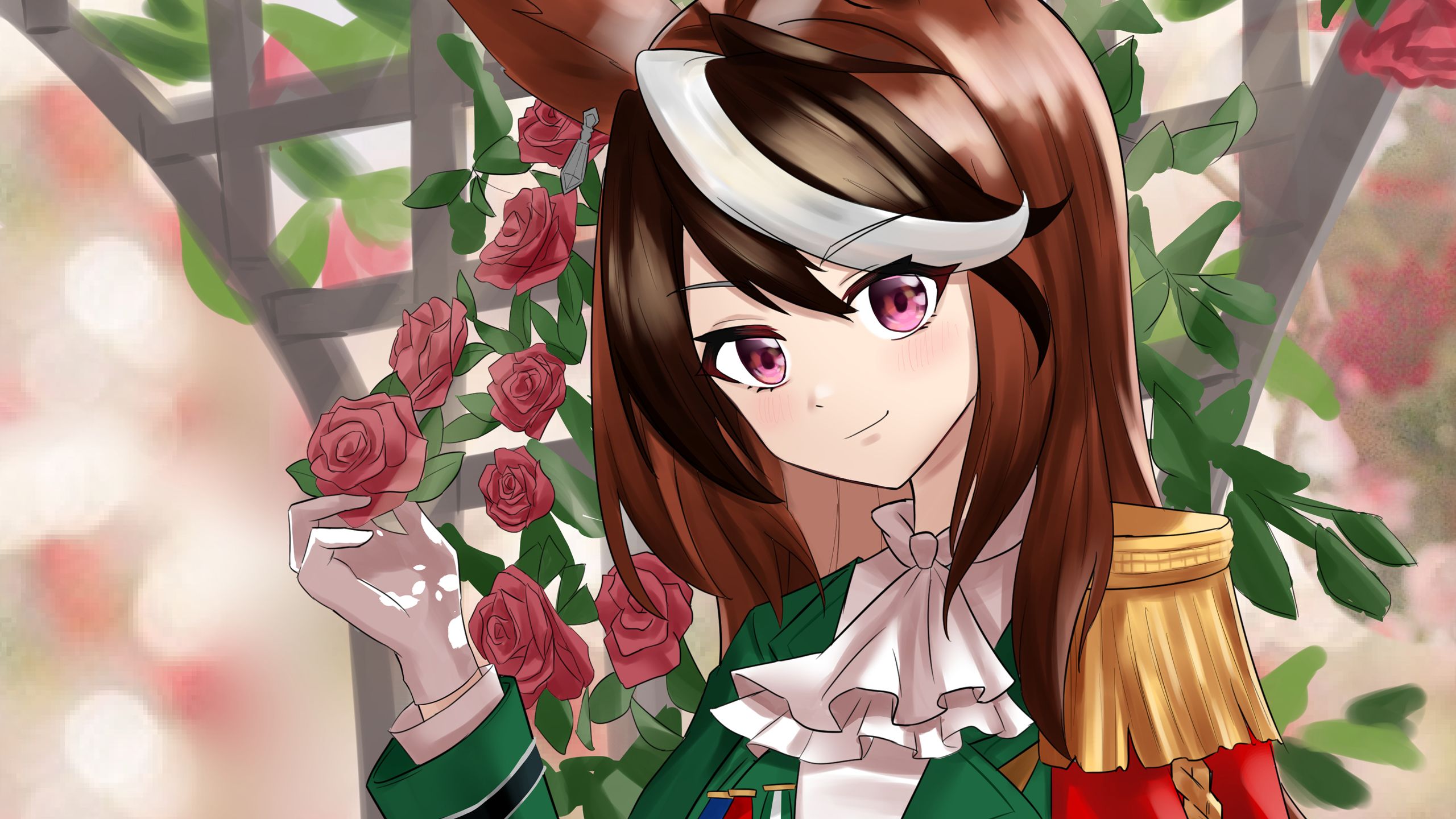 2560x1440 Pink Eyes Symboli Rudolf HD Uma Musume