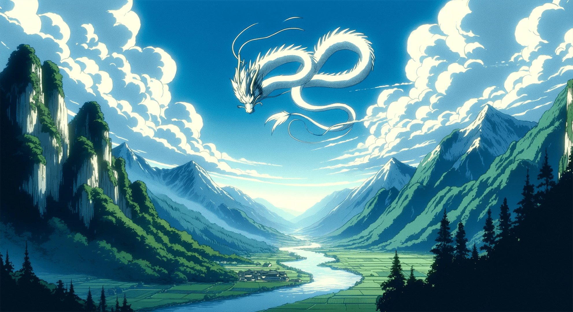 1982x1080 Spirited Away, copyright free, Haku