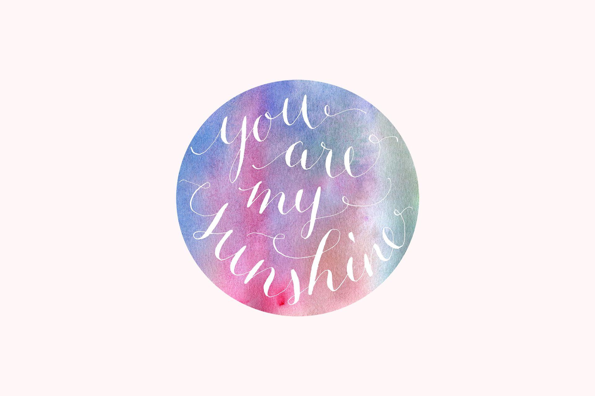 1920x1280 Watercolor + Calligraphy Desktop Wallpaper