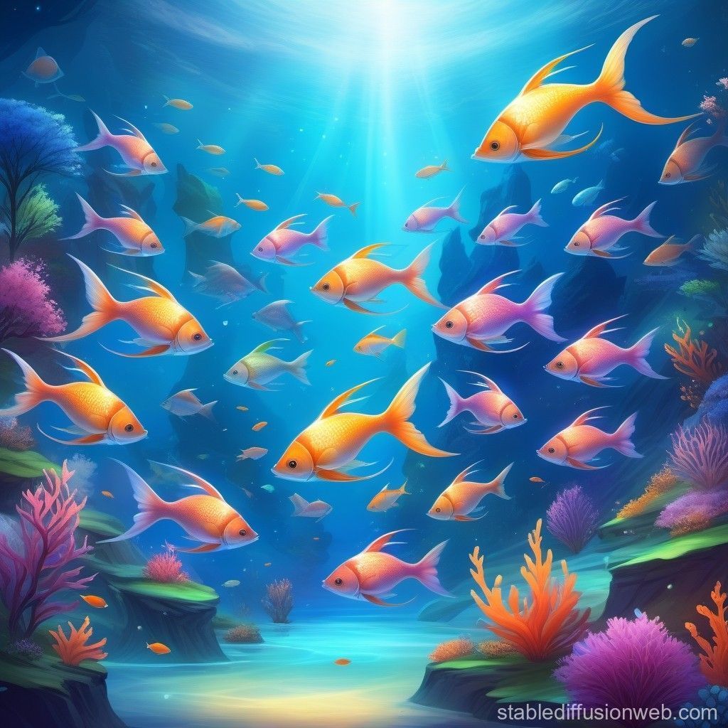 1024x1024 Mystery School of Fish in Deep Space