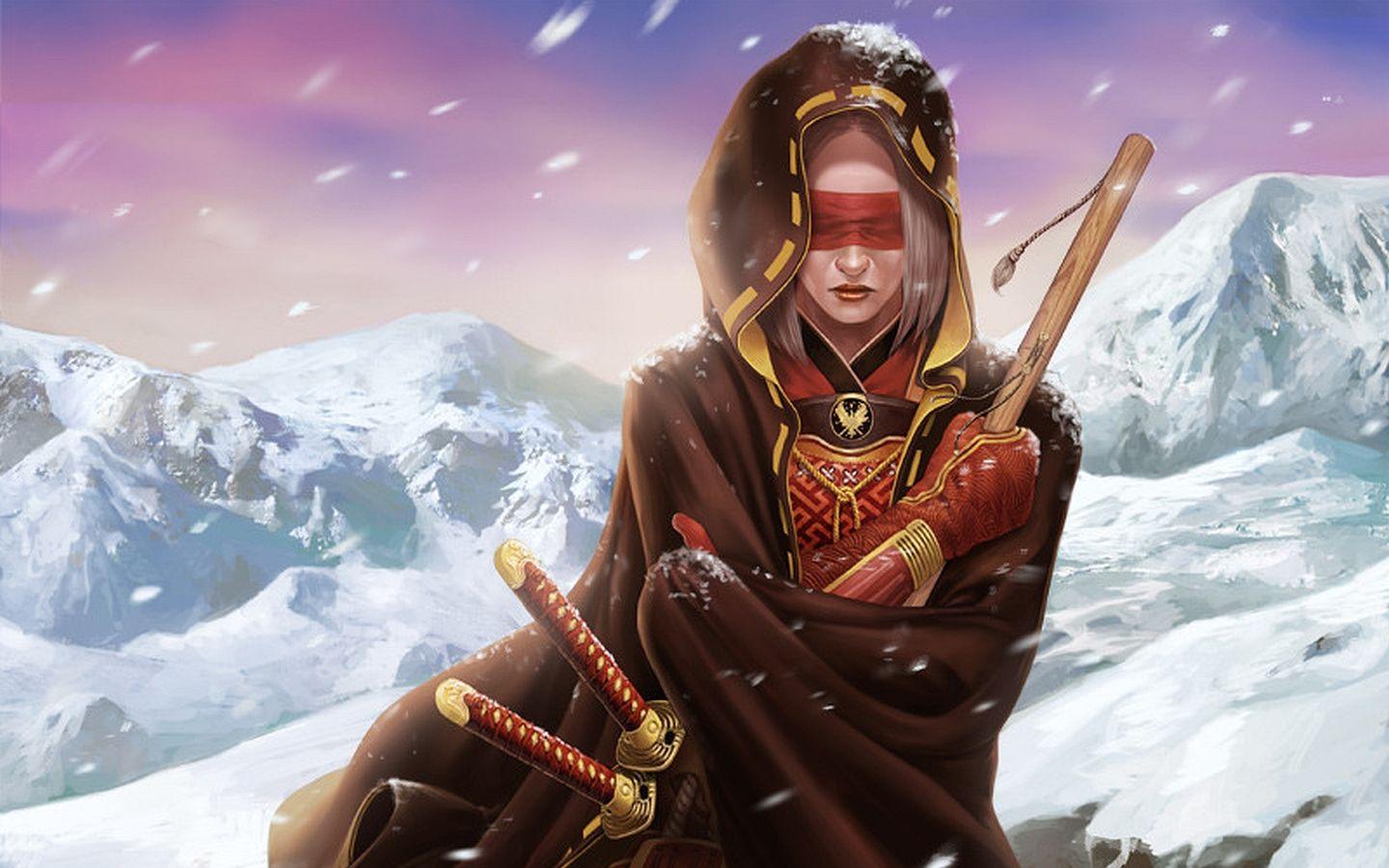 1440x900 Fantasy Warrior Women Wallpaper