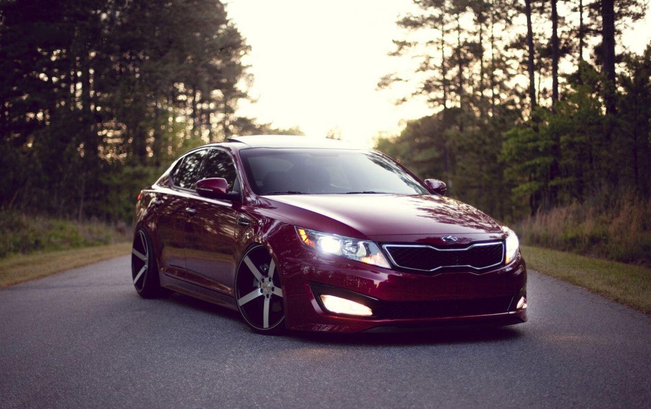 1280x804 Burgundy Kia Optima Front Angle wallpaper. Burgundy Kia