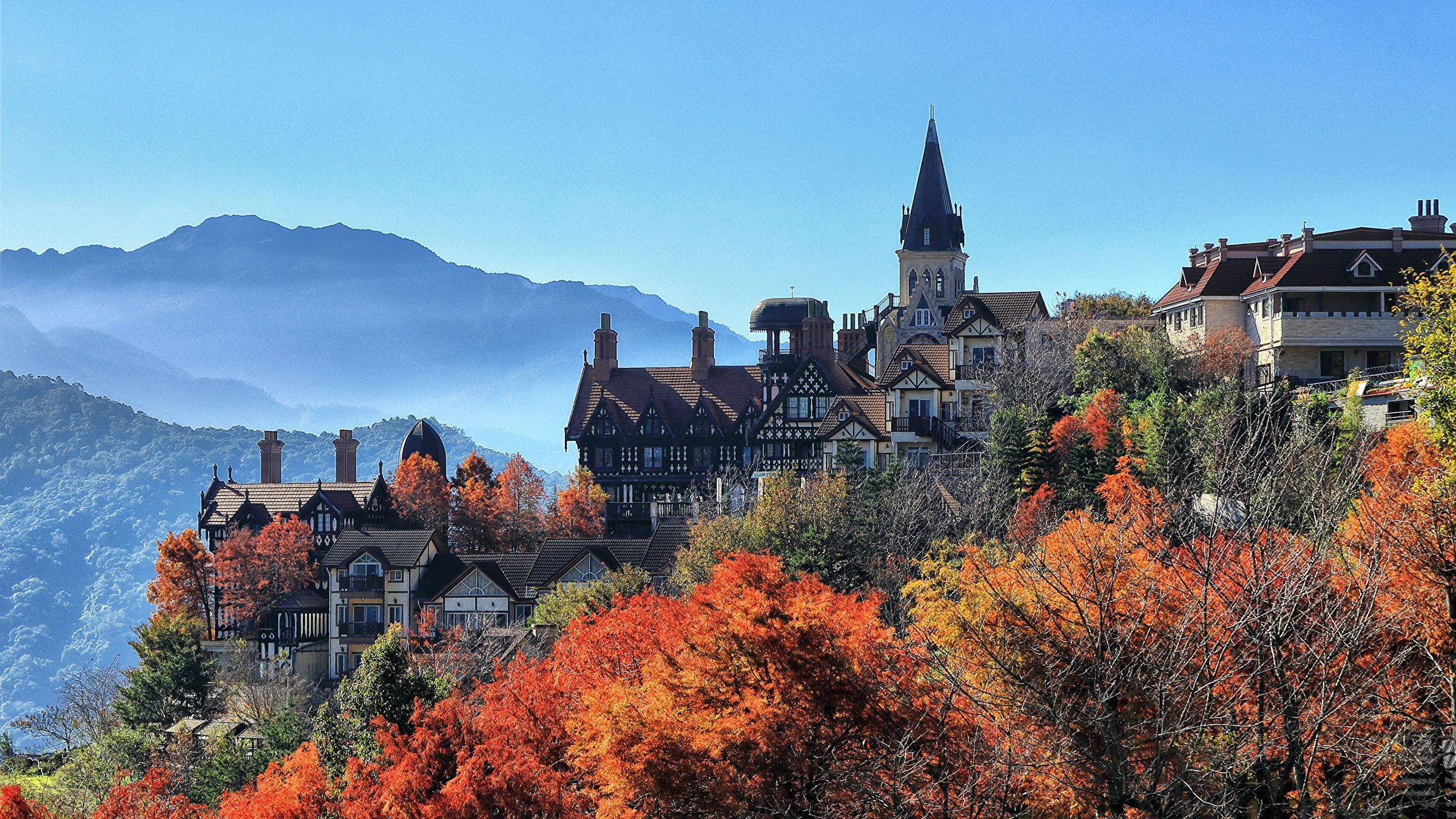 2560x1440 Picture Taiwan Autumn Cities Houses 2560x1440