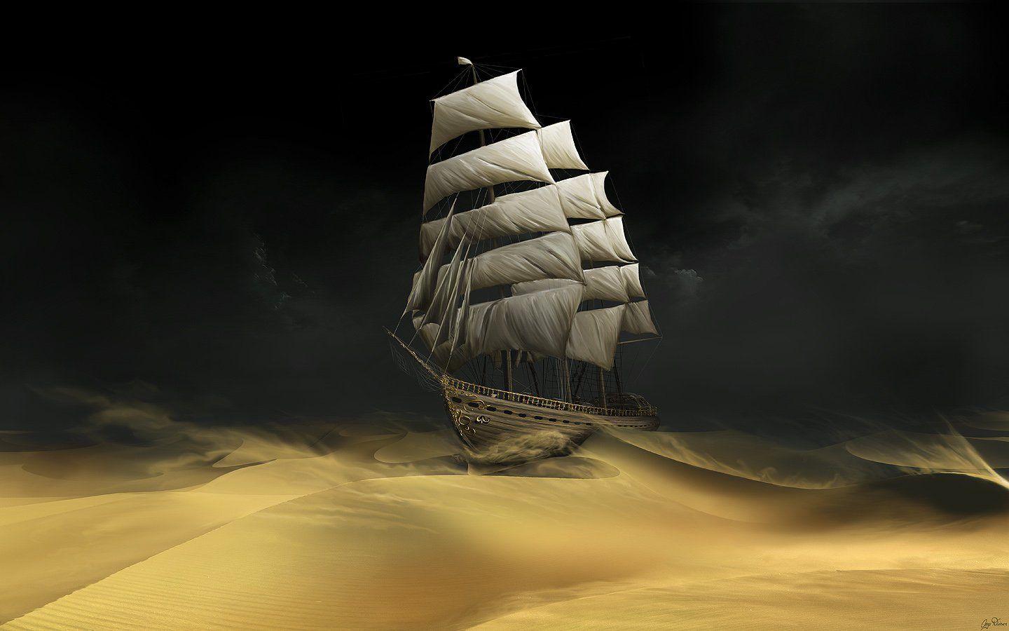 1440x900 Sailing The Desert Desktop Wallpaper 23131 Wallpaper