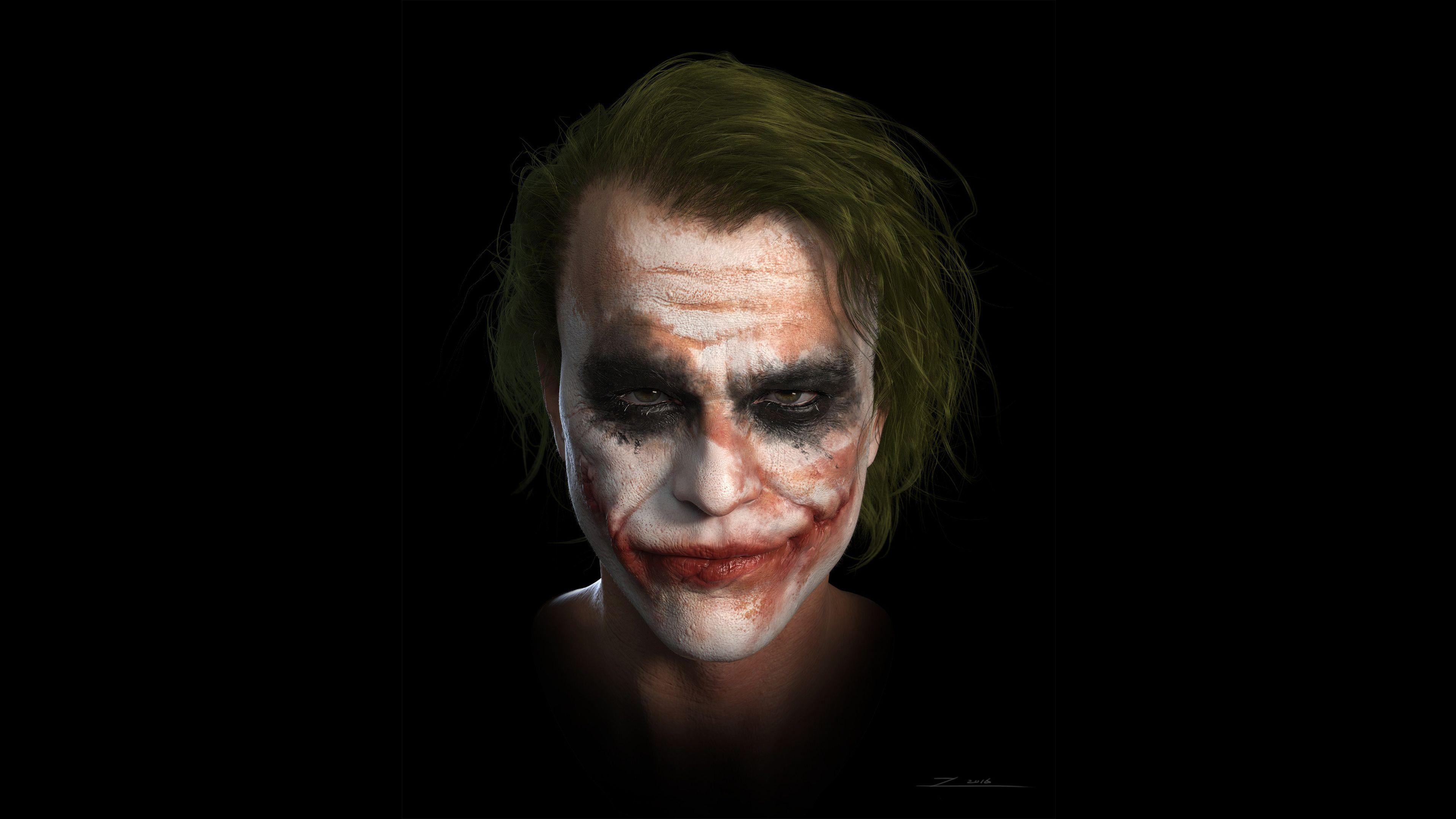 3840x2160 Wallpaper 4k Joker Heath Ledger 4k Art 4k Wallpaper