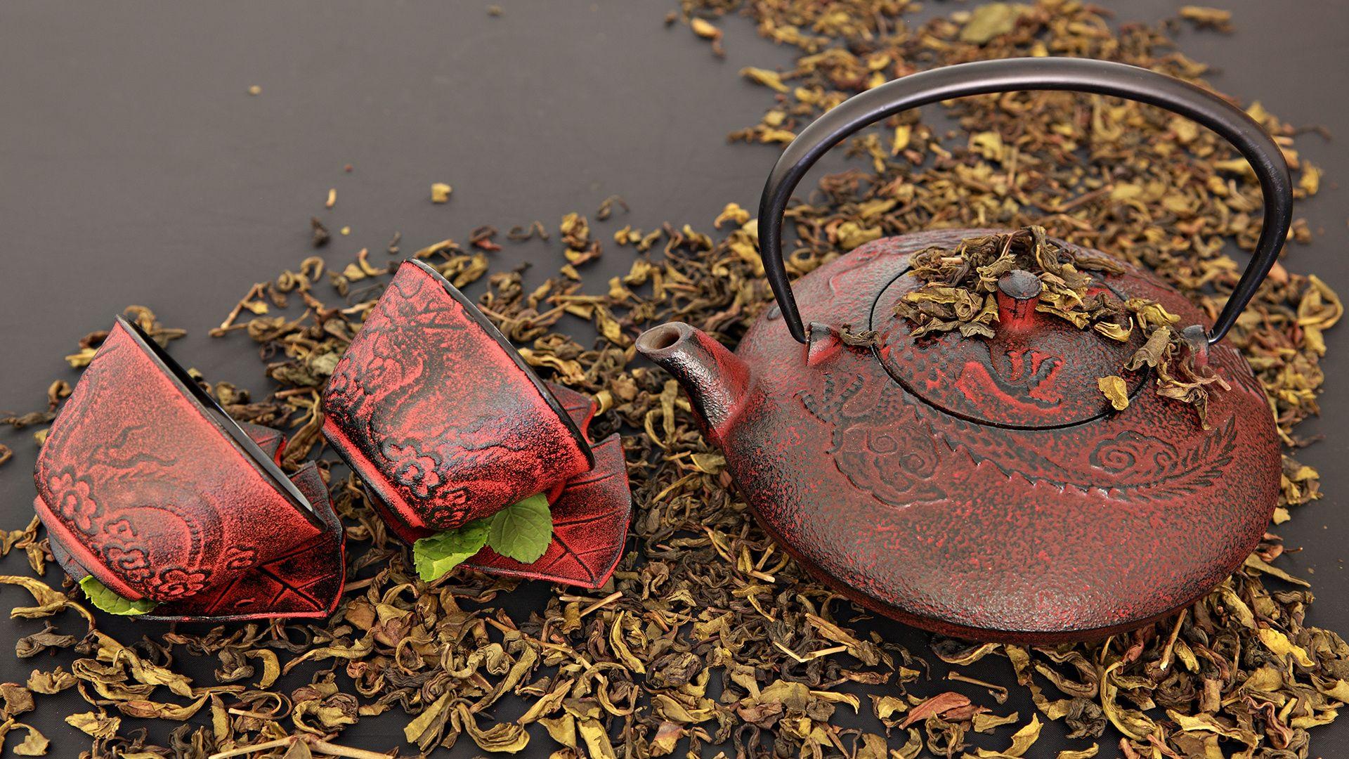 1920x1080 Wallpaper cup, kettle, tea, saucer, vintage desktop wallpaper