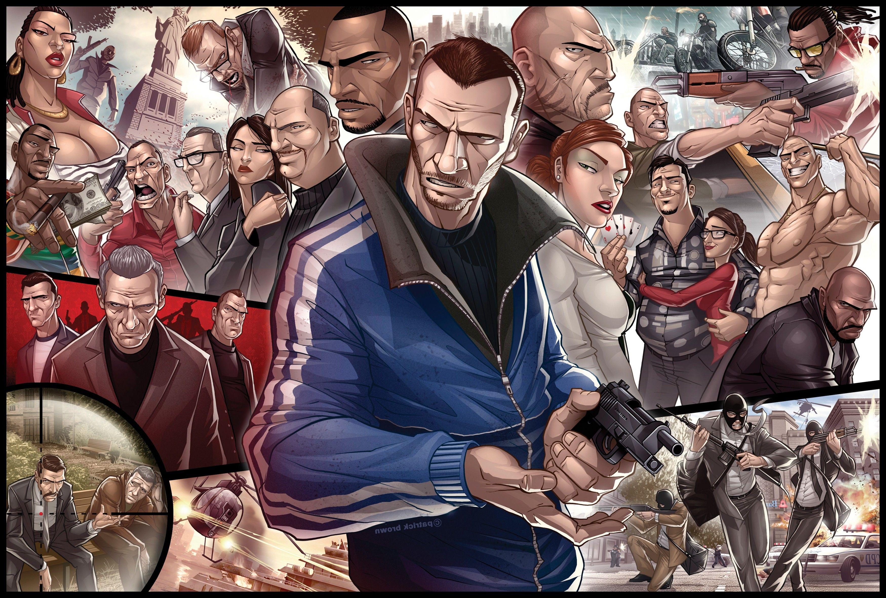 3499x2362 niko bellic grand theft auto iv video games grand