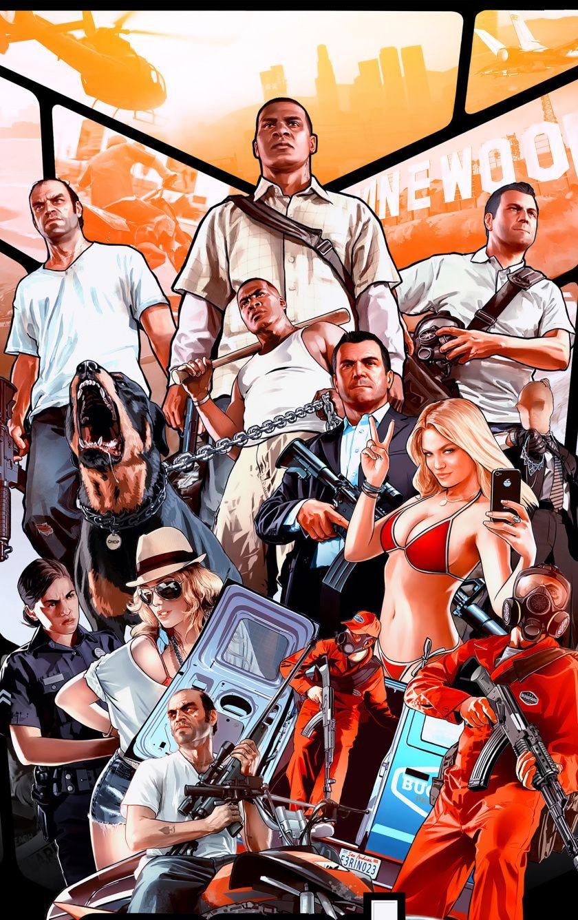 840x1336 Download 840x1336 wallpaper grand theft auto v, poster
