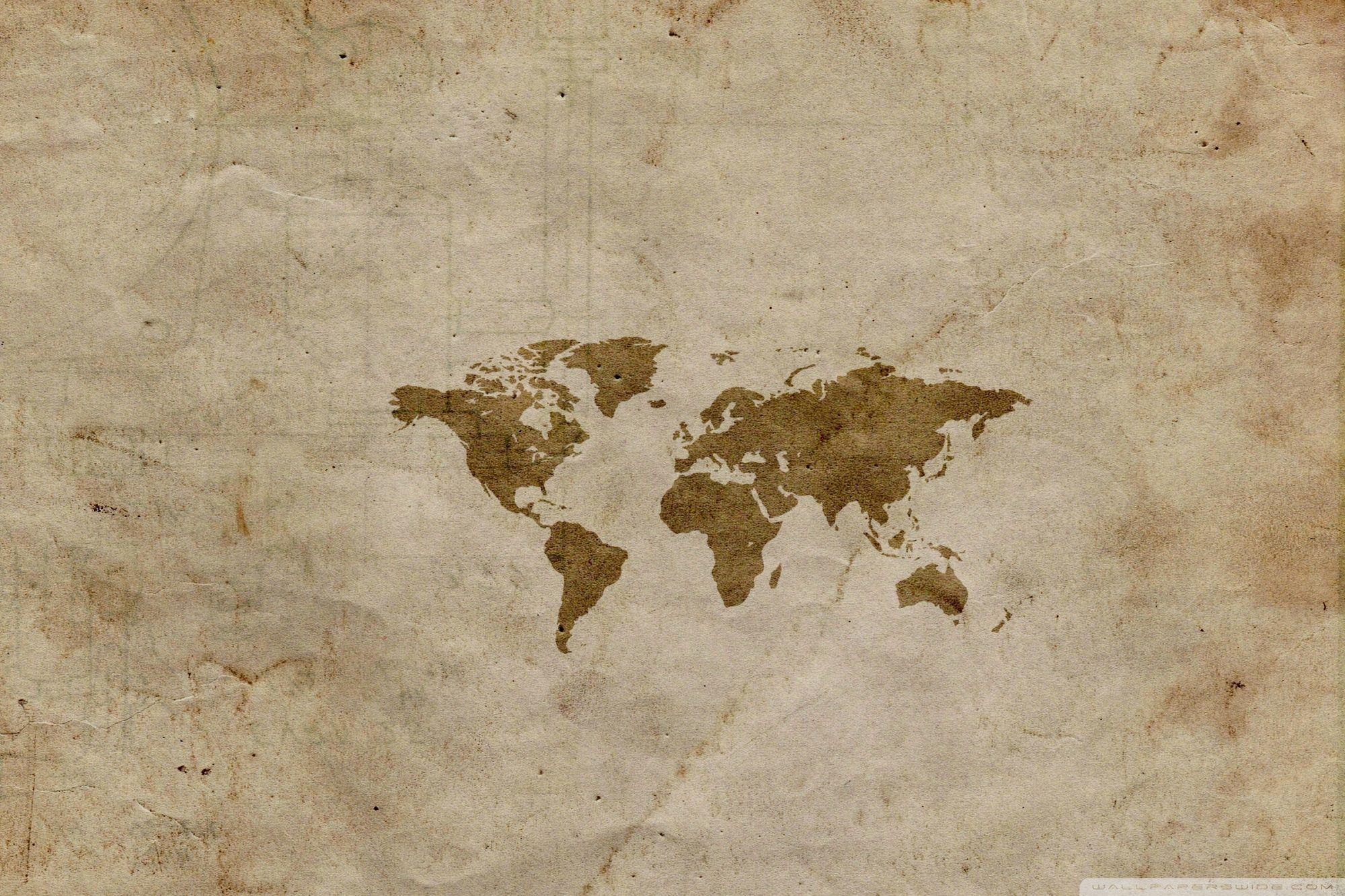 2000x1333 Vintage World Map ❤ 4K HD Desktop Wallpaper for 4K Ultra HD TV