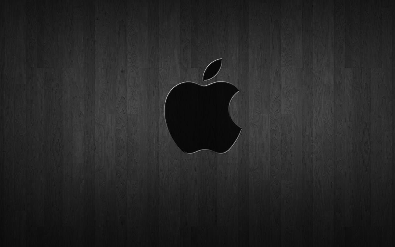 Apple Logo Black Background Wallpaper 8K 4K PC Desktop 6680e