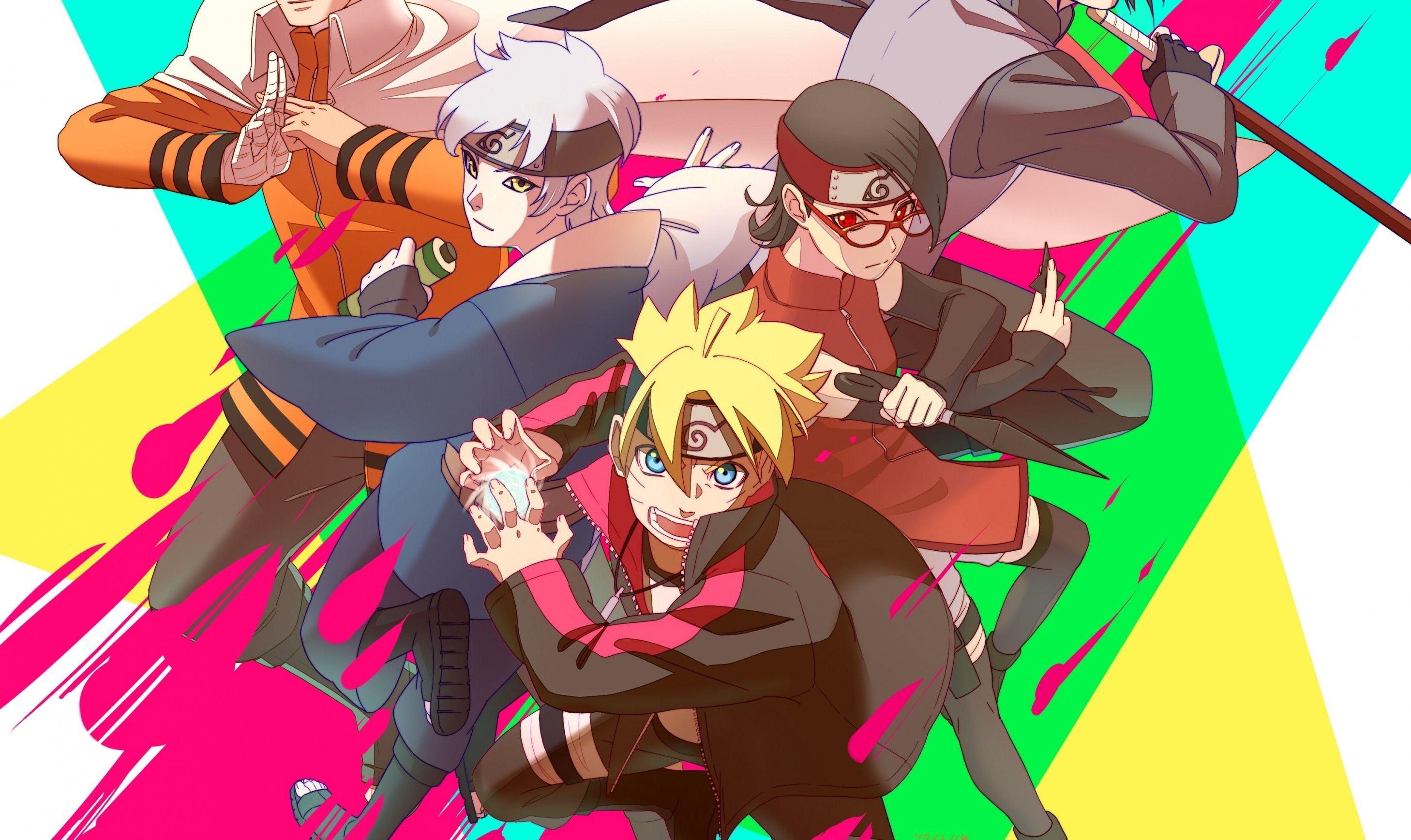2916x1737 Boruto, Uchiha Sarada, Mitsuki, Uzumaki Naruto, Uchiha