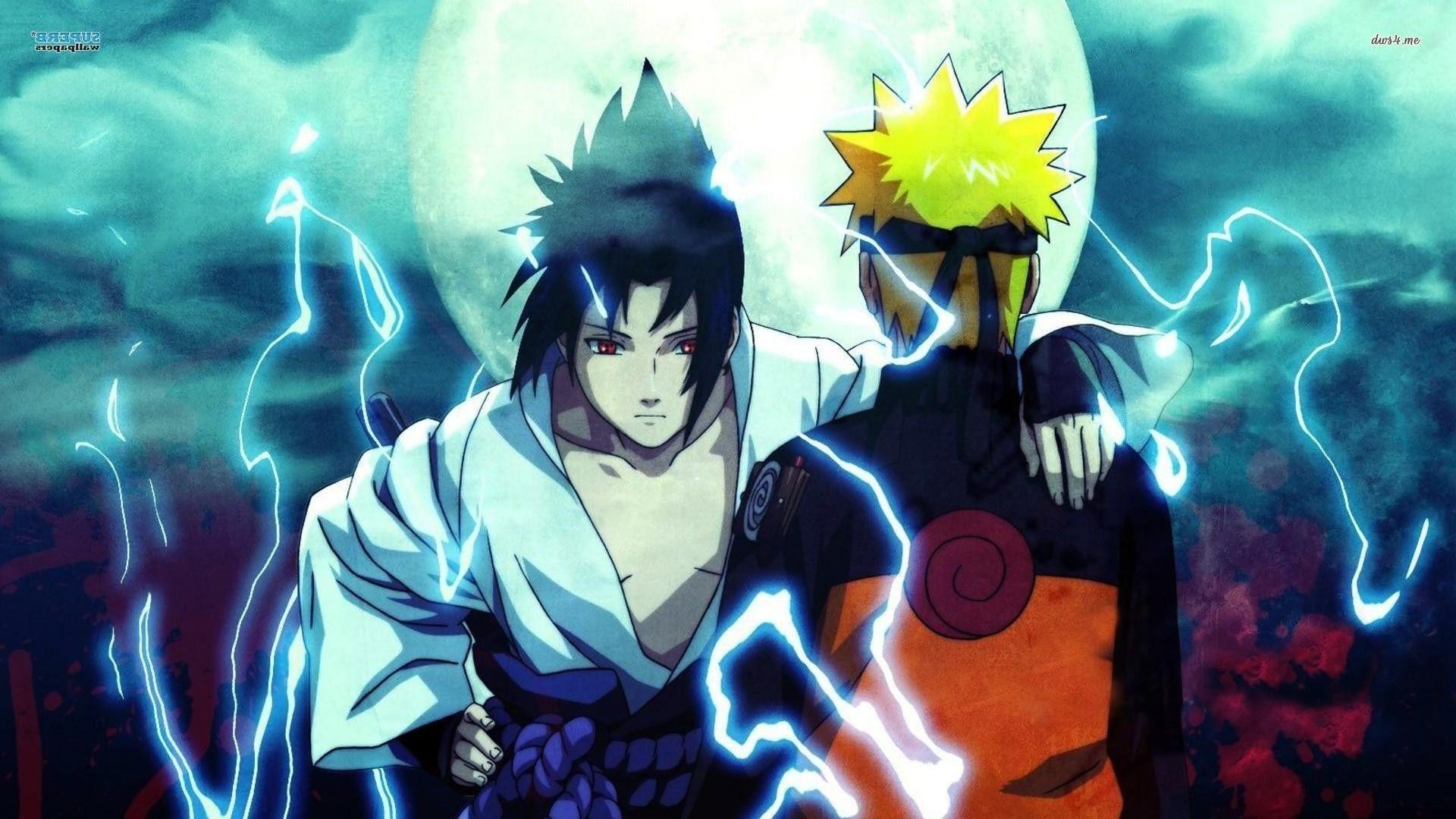 1920x1080 Sasuke Uchiha and Naruto Uzumaki wallpaper