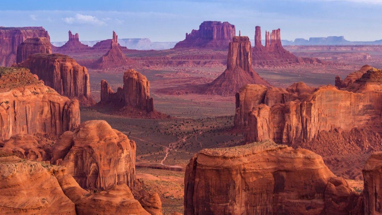 1280x720 Wallpaper Monument Valley, Sandstone Buttes, Utah, 4K, World