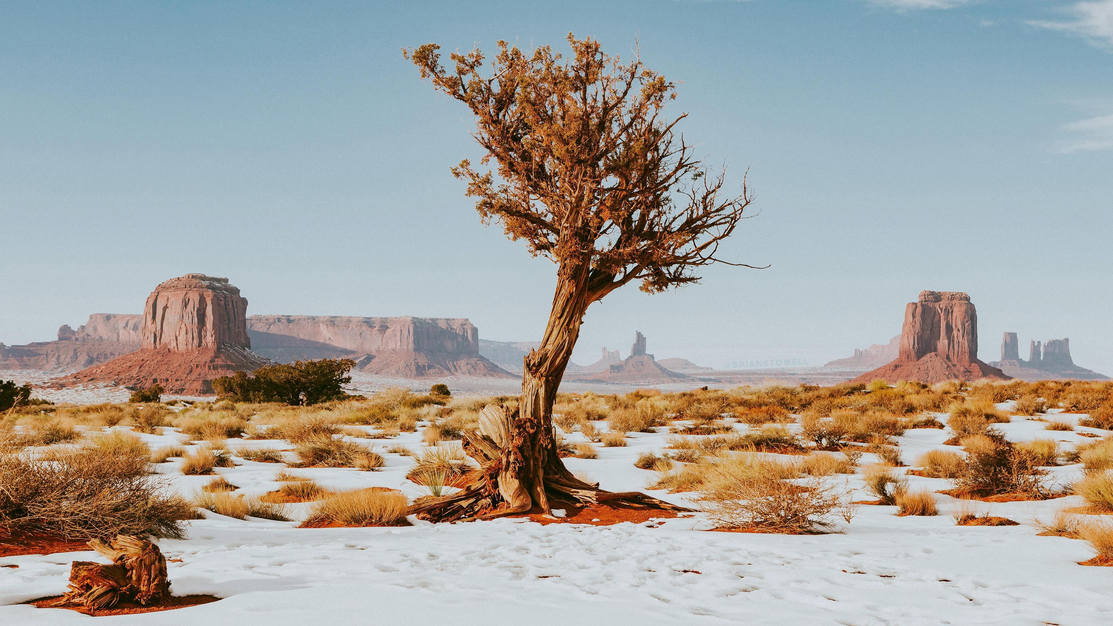3840x2160 Winter In Monument Valley By Bake Kujira [3840x2160]