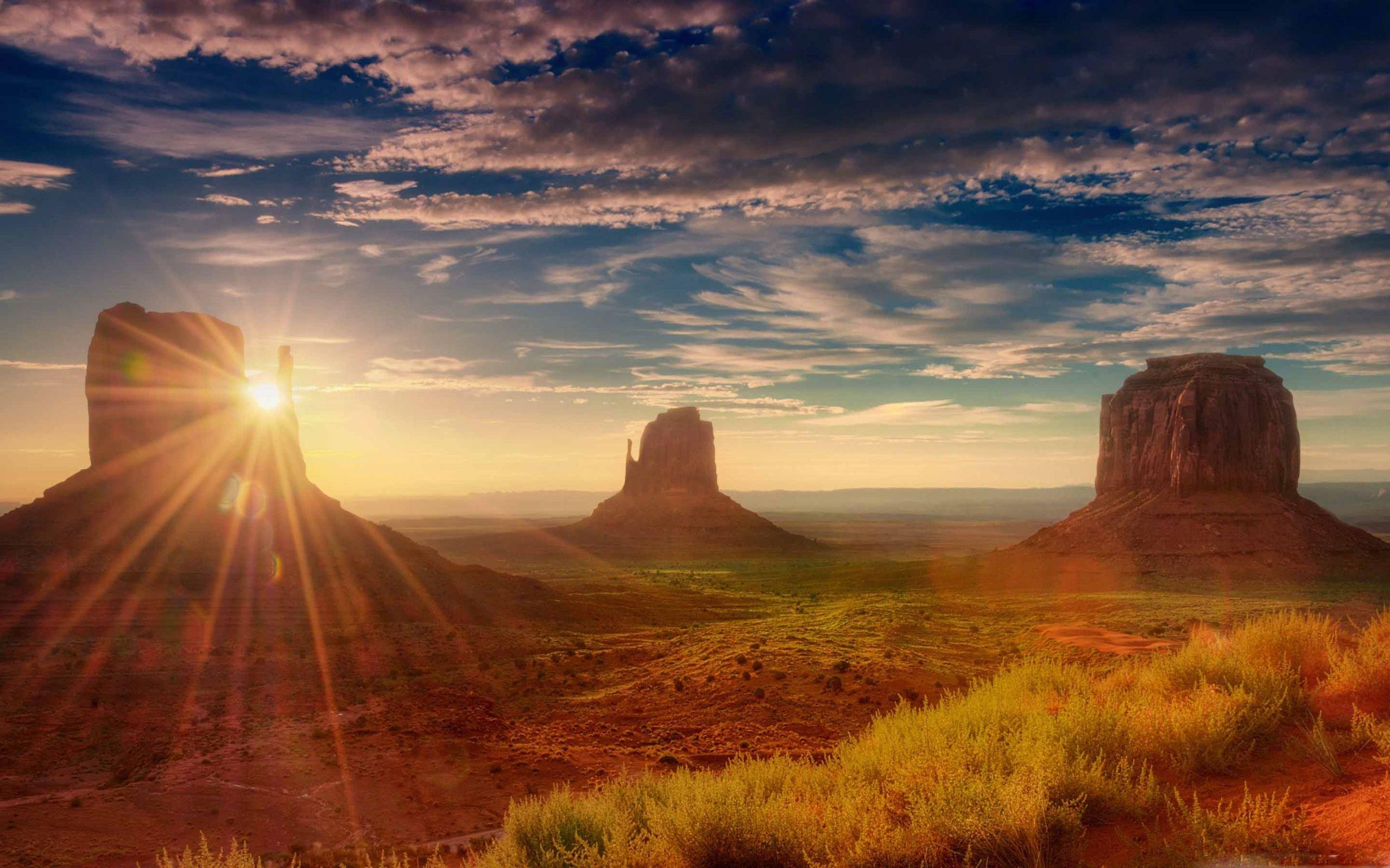 2560x1600 Sunshine Utah Monument Valley Mac Wallpaper Download