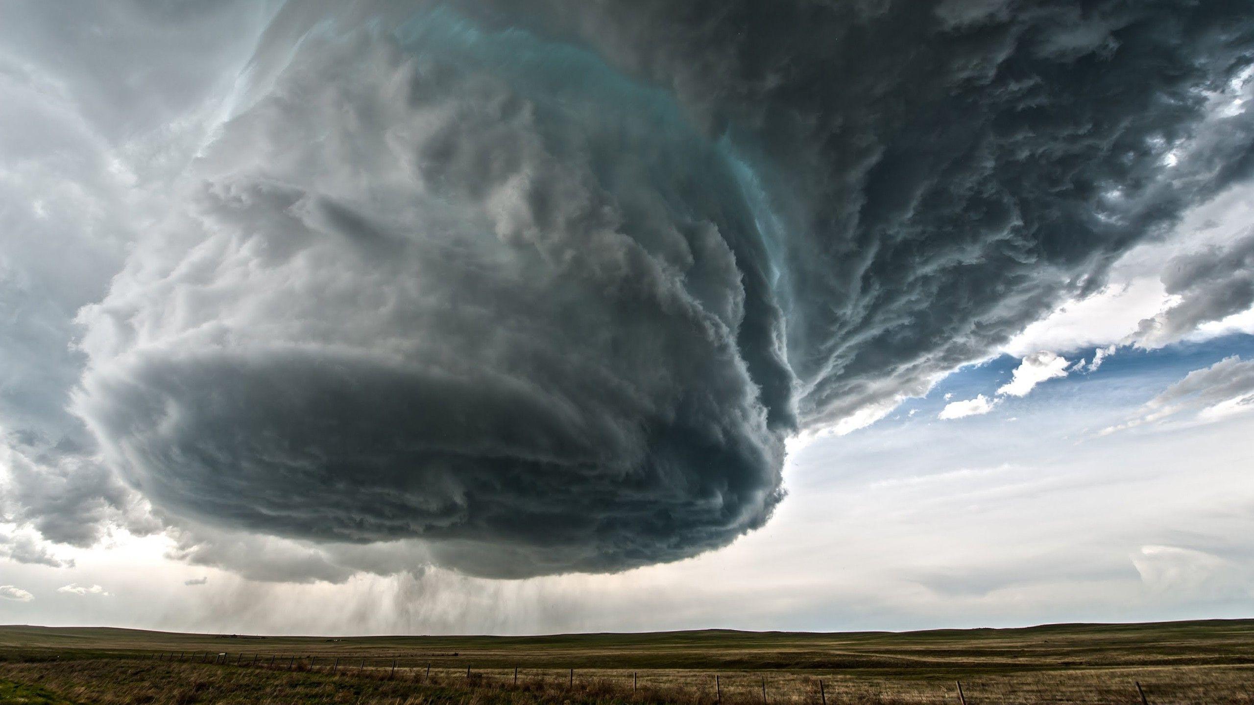2560x1440 nature, Landscape, Clouds, Storm, Wyoming, USA, Supercell