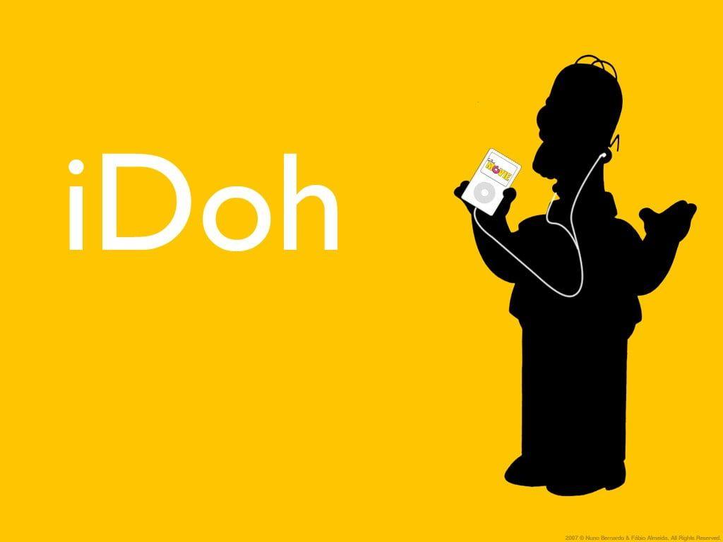 1024x768 Black and yellow Batman logo, Homer Simpson, technology