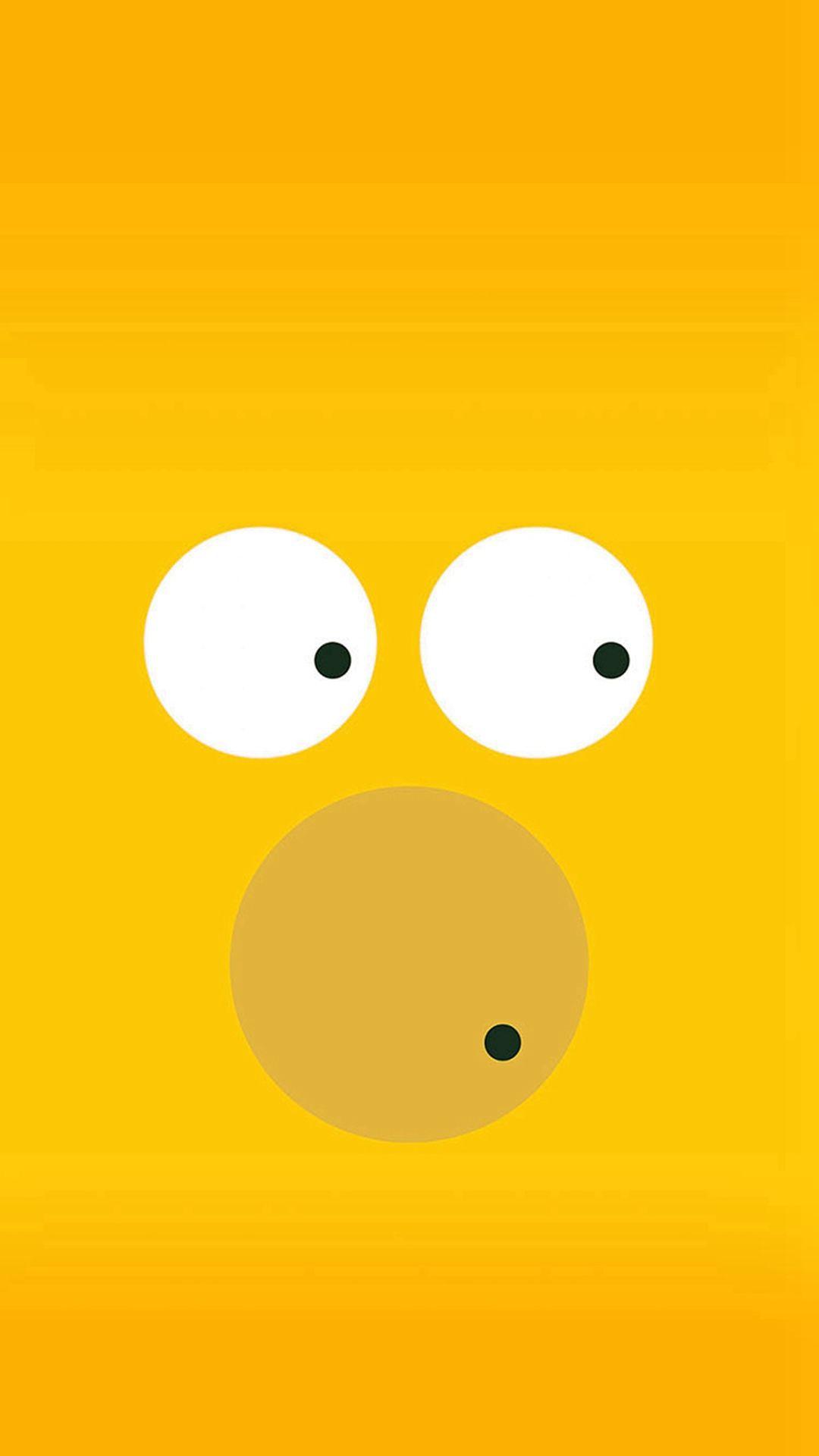 1080x1920 Funny Homer Simpson Minimal Illustration #iPhone