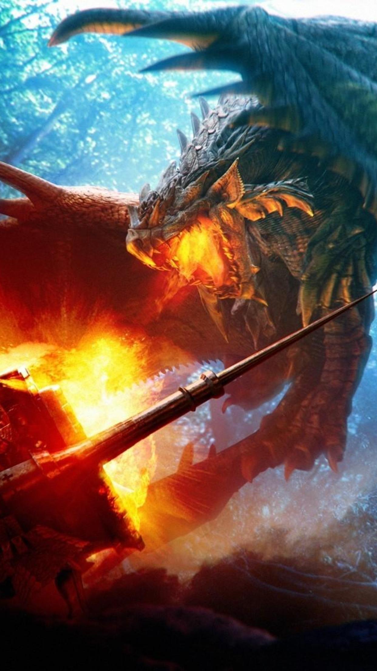 1242x2208 Dragon iPhone Free Download 4K Wallpaper