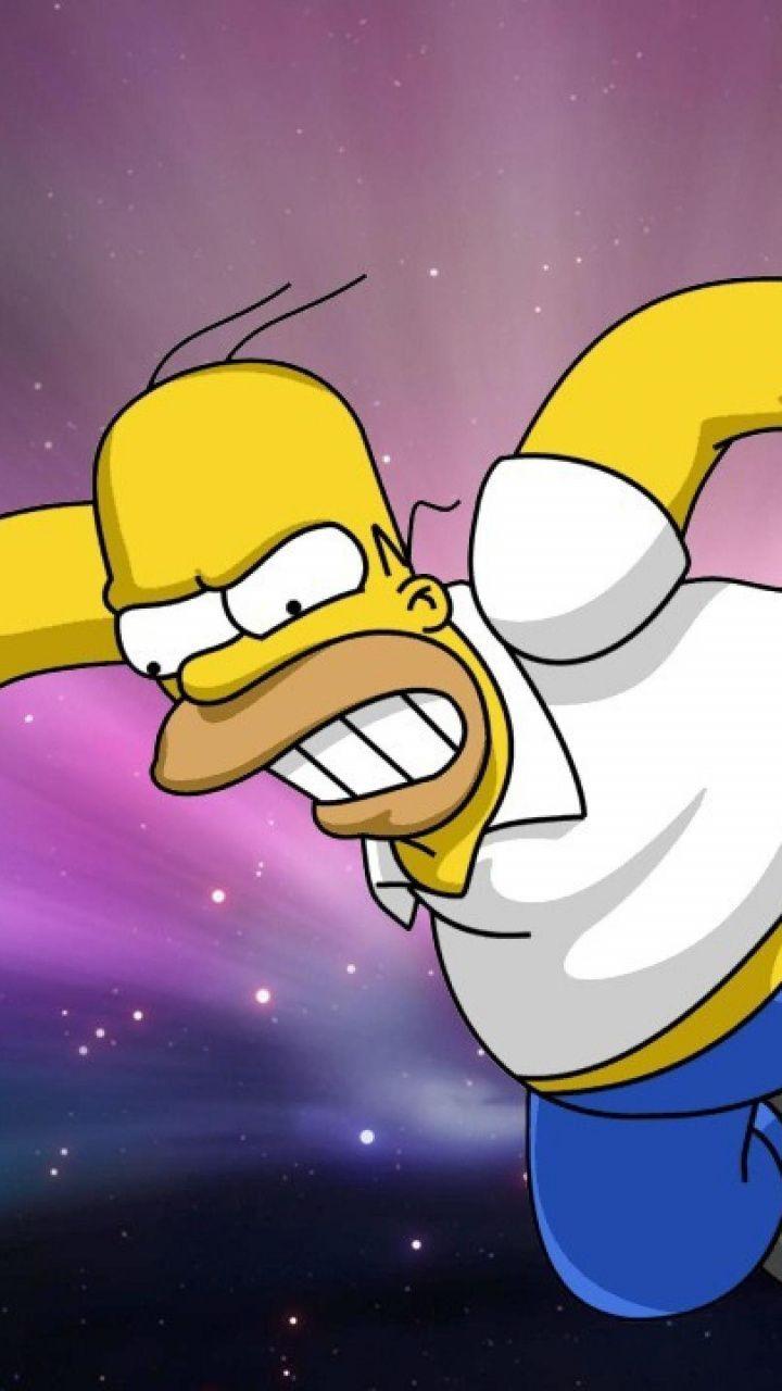 720x1280 Homer Simpson, Space, Bart Simpson, Darkness, Fictional