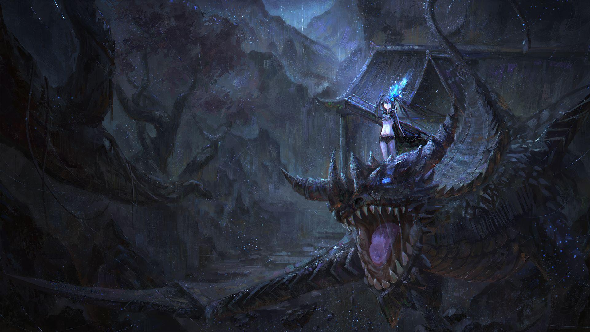 1920x1080 Dragon Rider [Black Rock Shooter] [1920x1080] Need #iPhone S #Plus