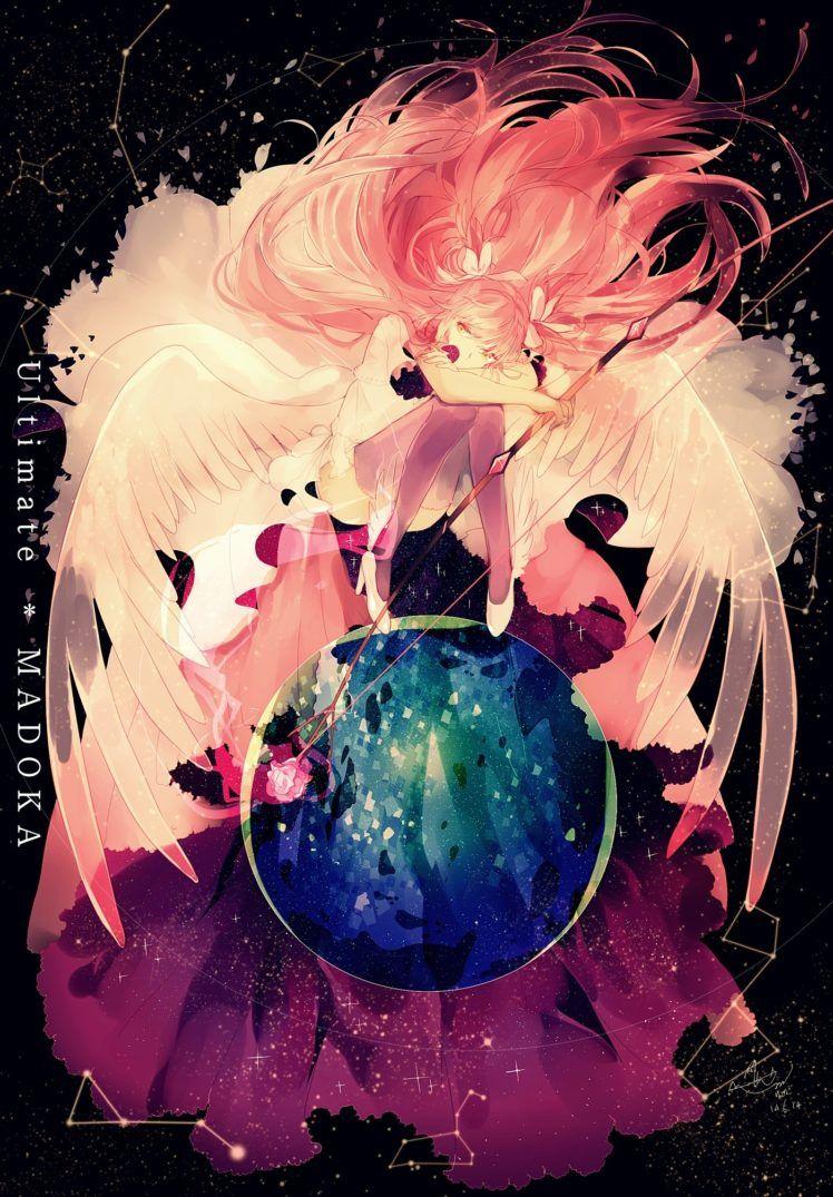 748x1075 Mahou Shoujo Madoka Magica, Kaname Madoka, Wings, Anime