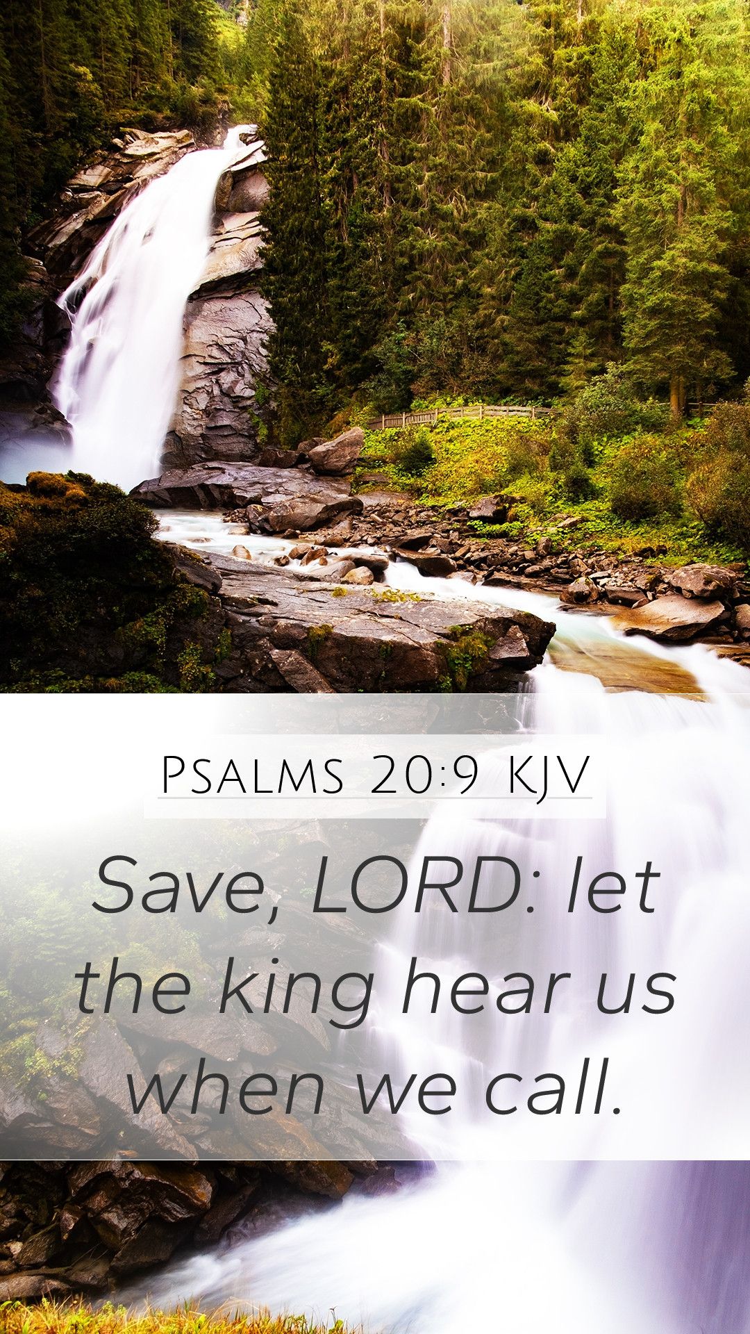 1080x1920 Psalms 20:9 KJV Mobile Phone Wallpaper