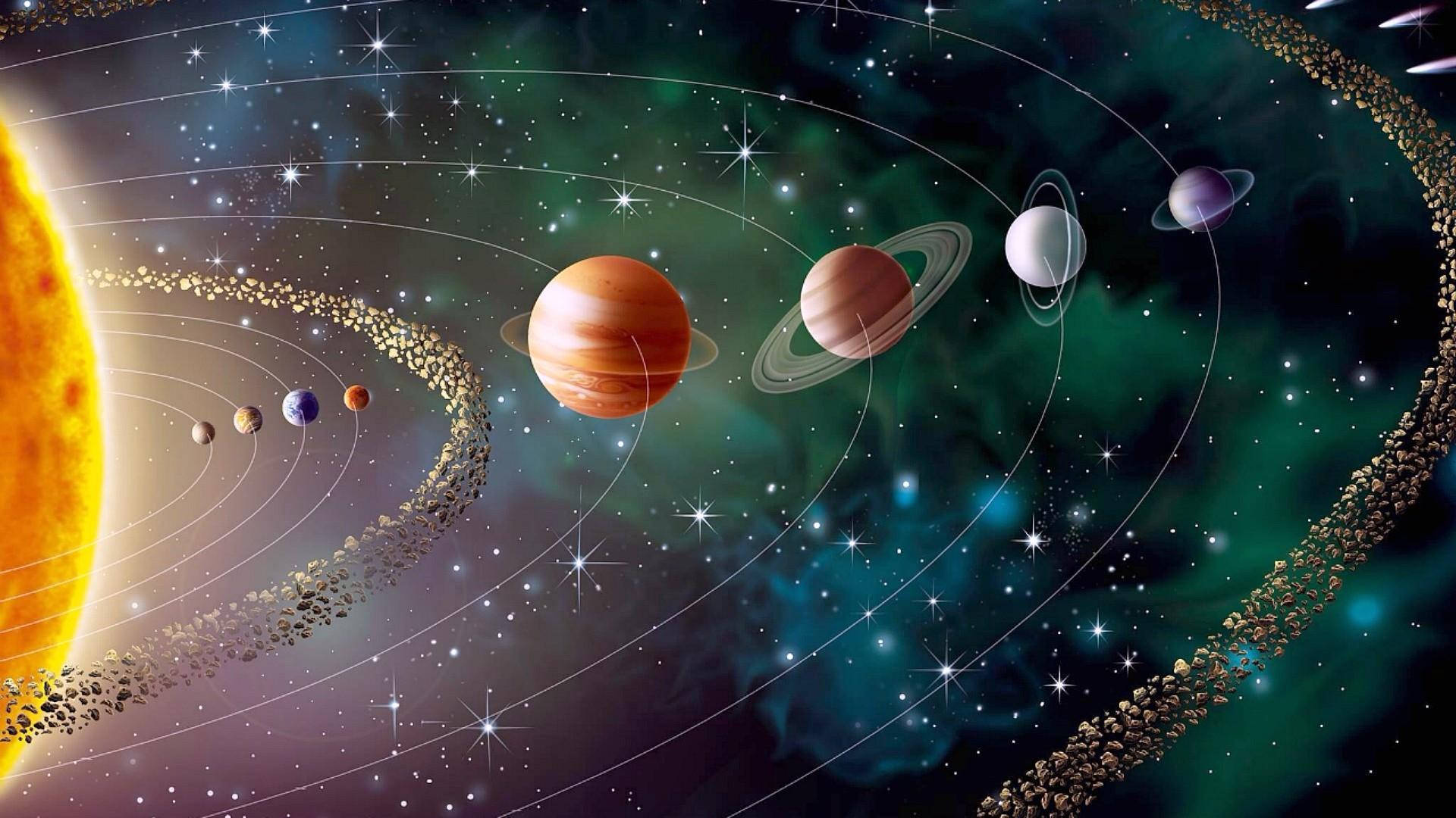 1920x1080 Solar System Aesthetic Wallpaper
