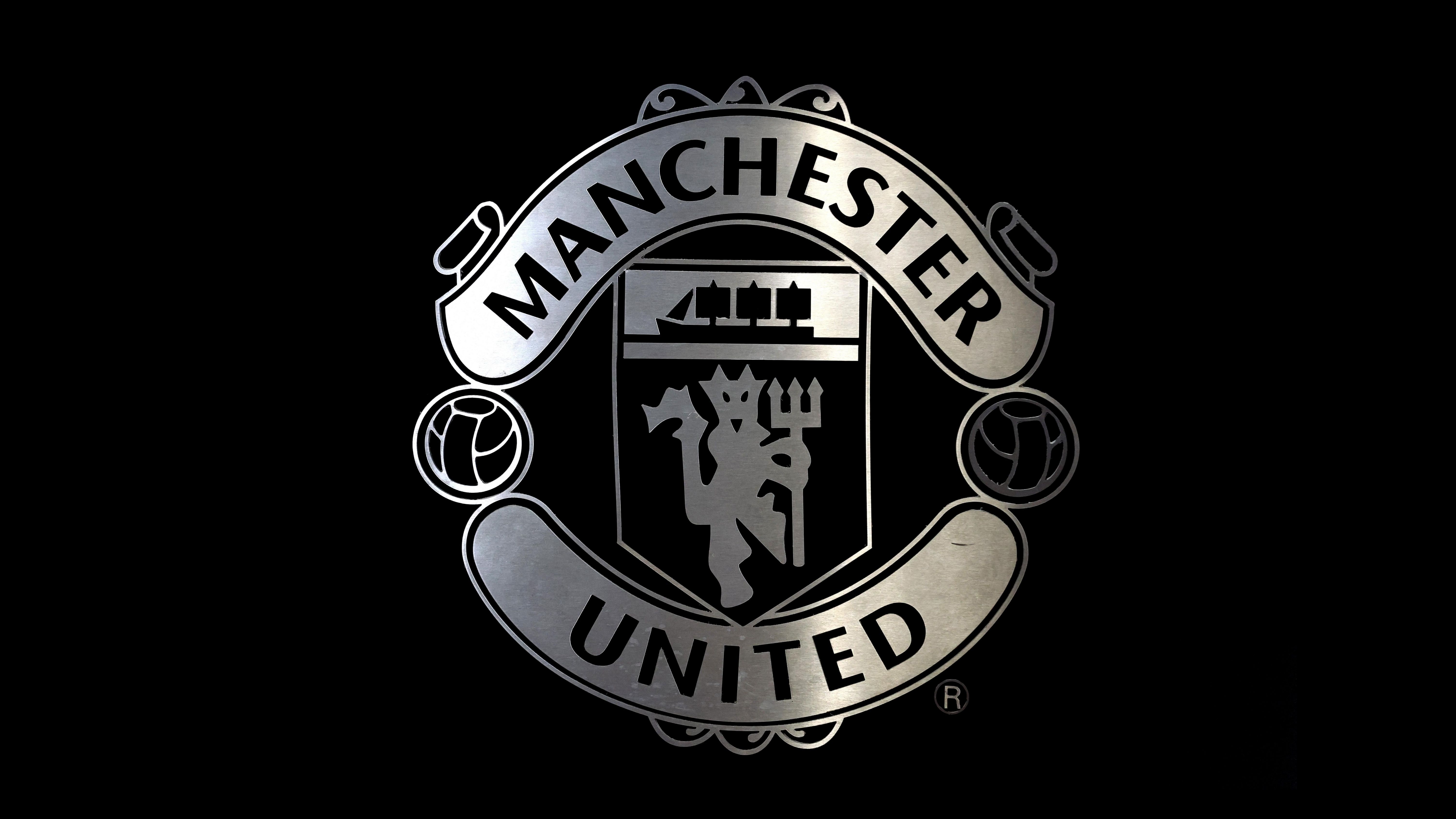 6016x3384 Manchester United Wallpaper 4K, Black