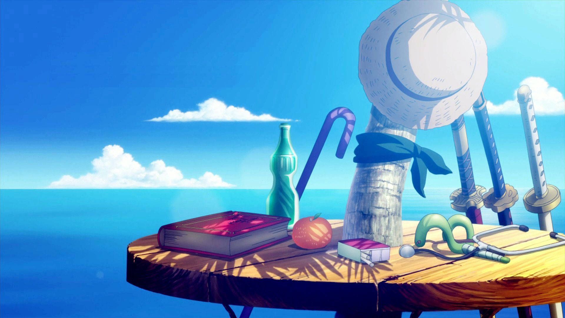 1920x1080 Download Straw Hat Beach One Piece Blue