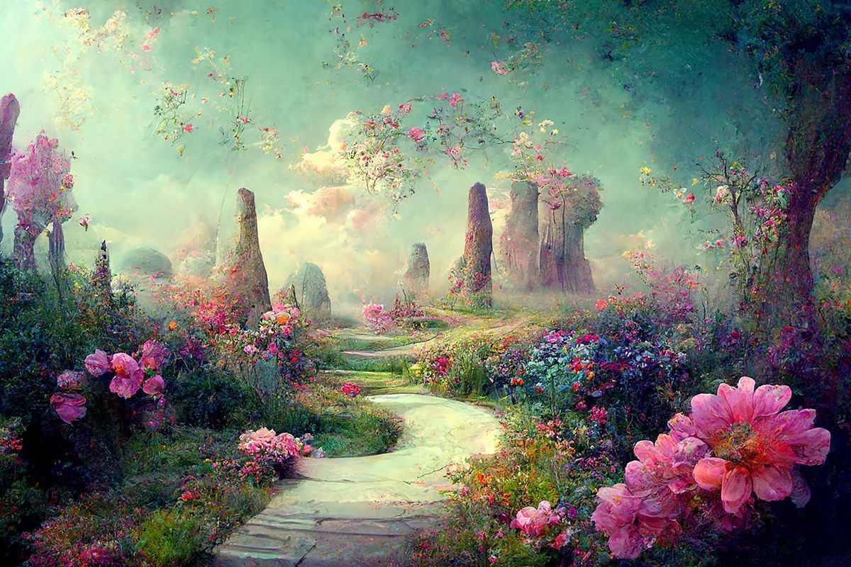 1200x800 Wall Paper for Balcony, Path through a