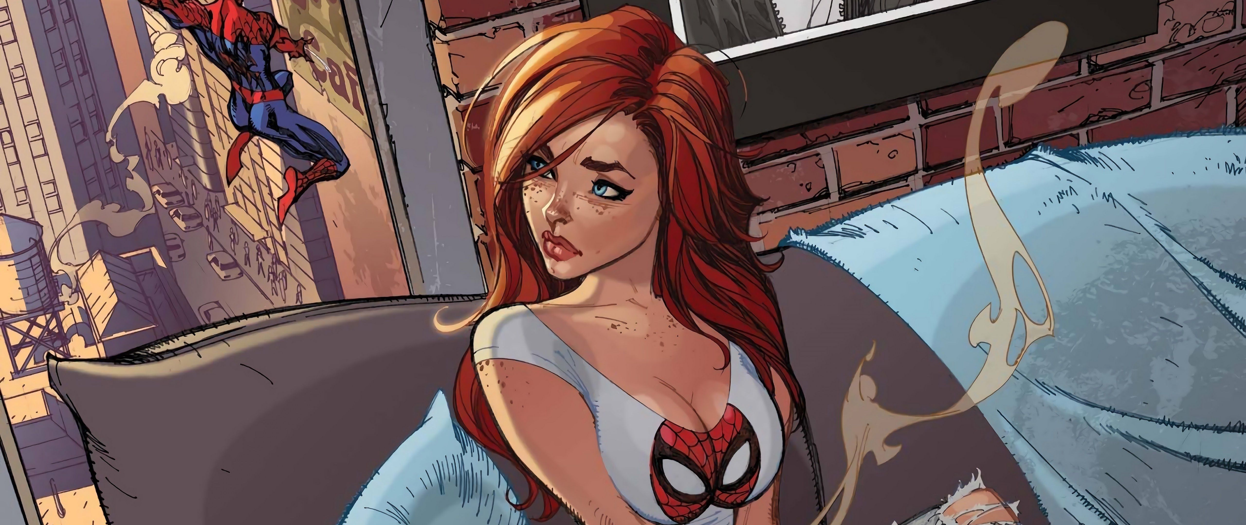 5120x2160 Mary Jane Watson Spider Man 4K
