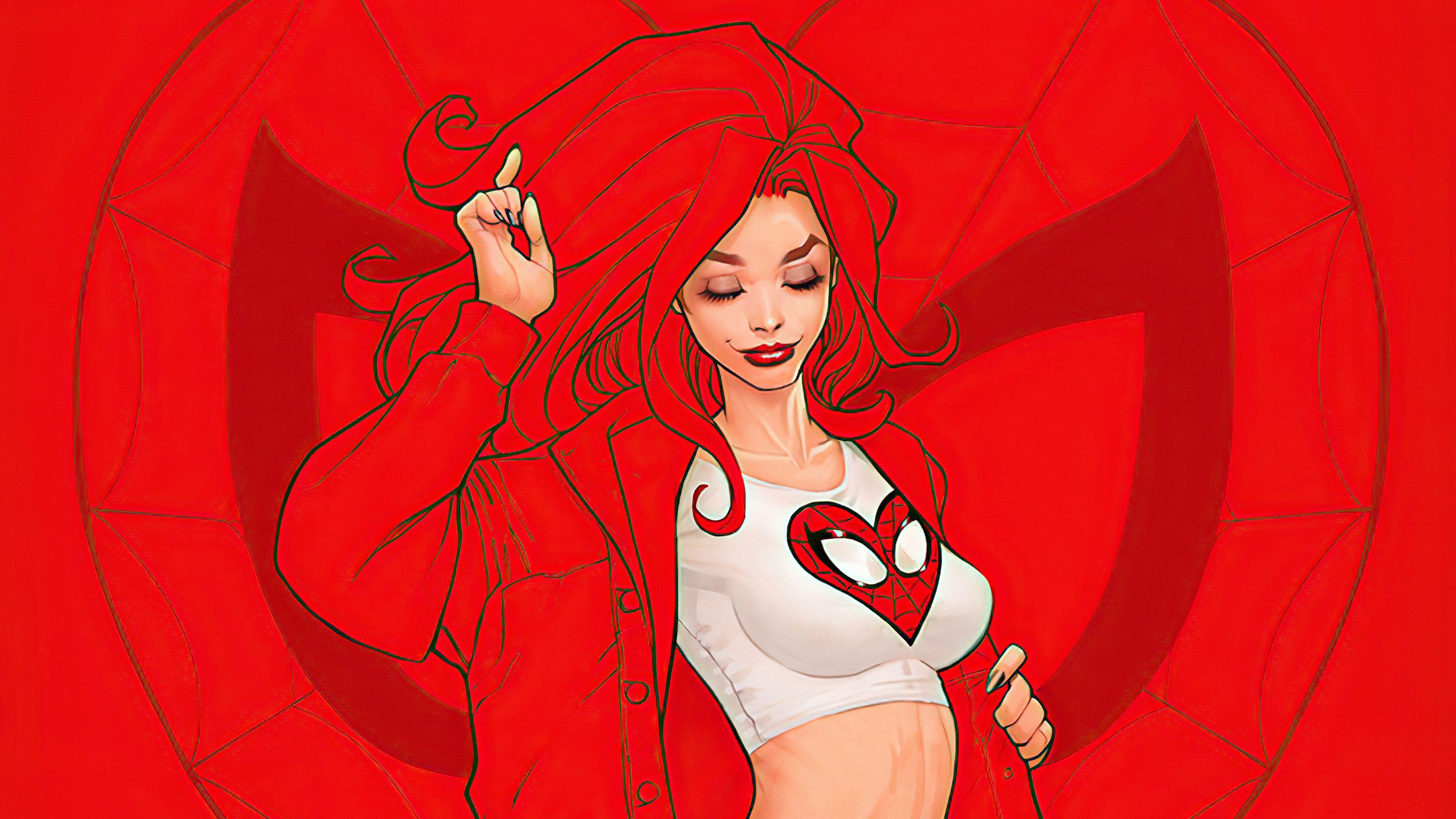 3840x2160 Mary Jane Classical Illustration 4k