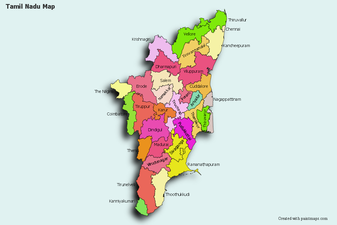 1170x780 Tamilnadu Map Wallpaper