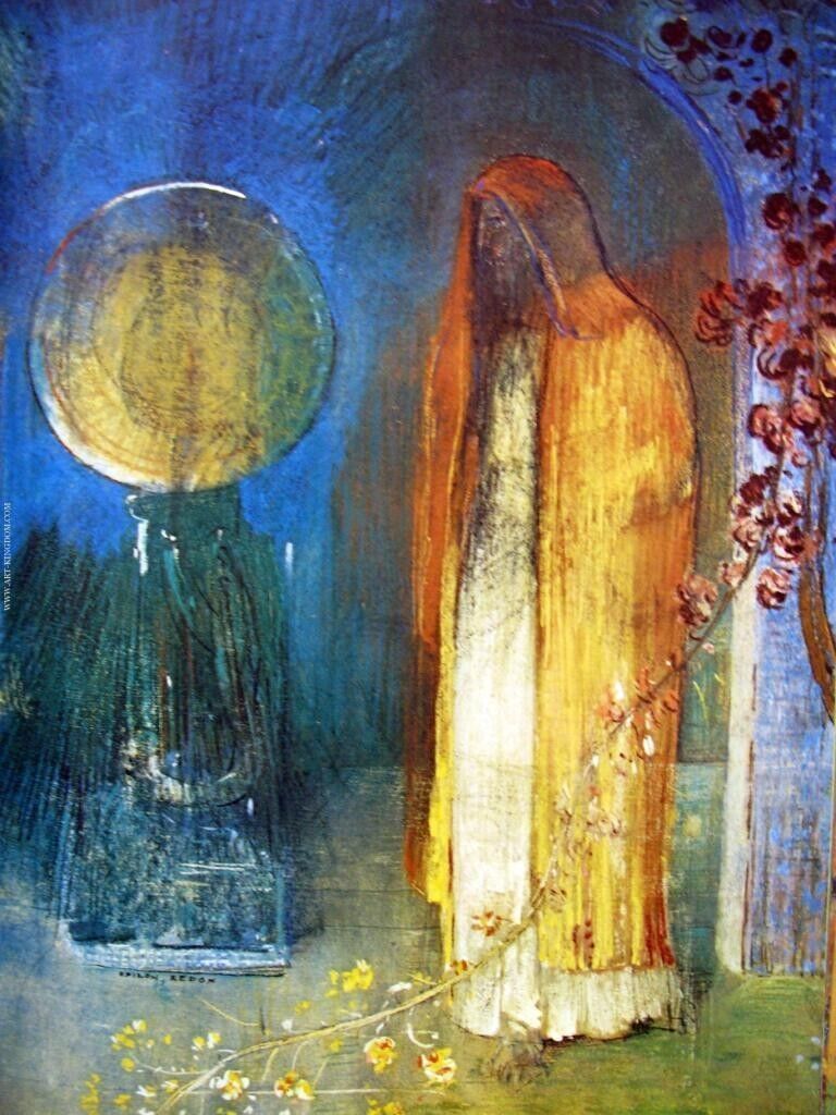 768x1024 Yellow Cape : Odilon Redon : 1904 Art