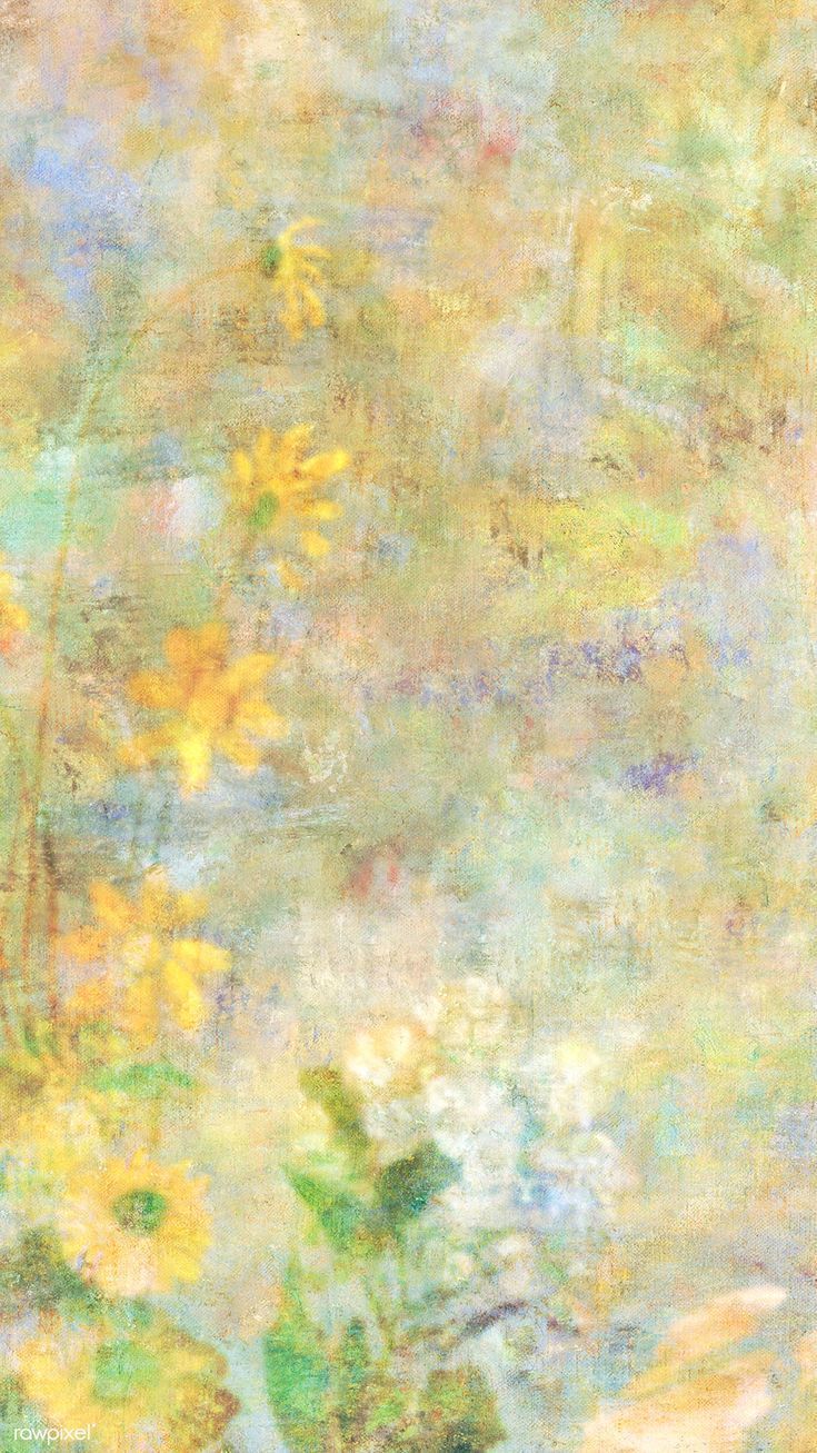 735x1307 Yellow floral wall textured background