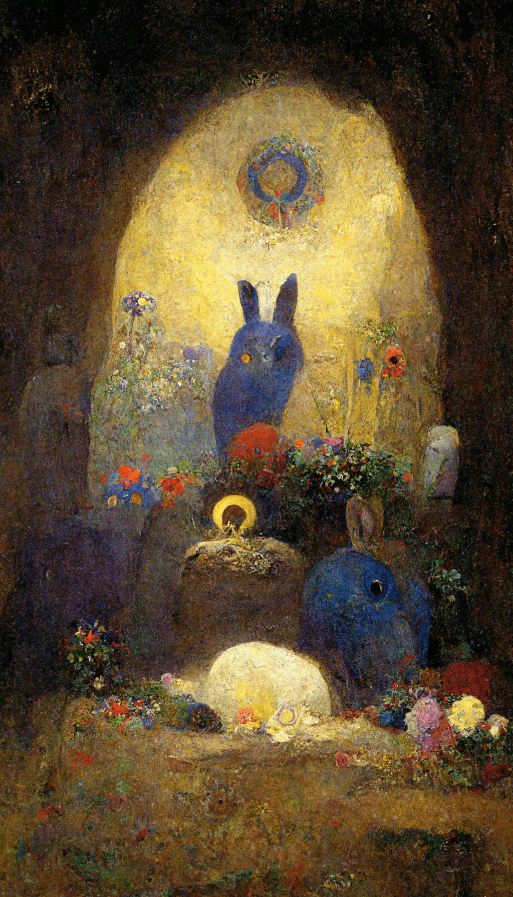 1024x1792 Odilon Redon Including Rabbits