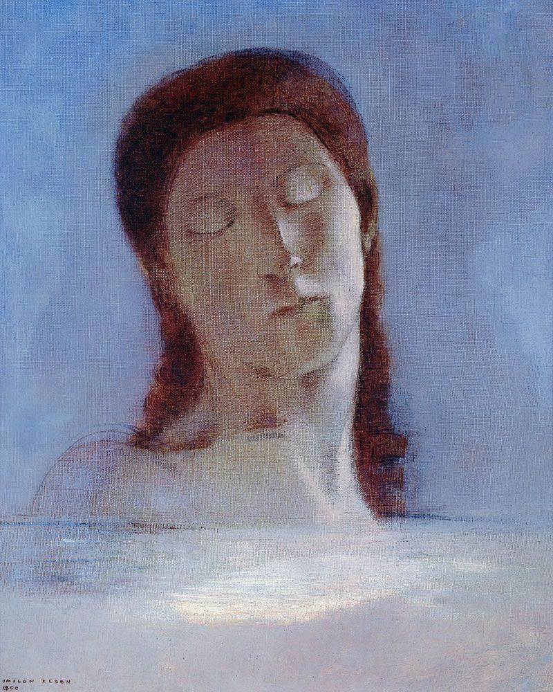 800x1000 Closed Eyes Redon as art print