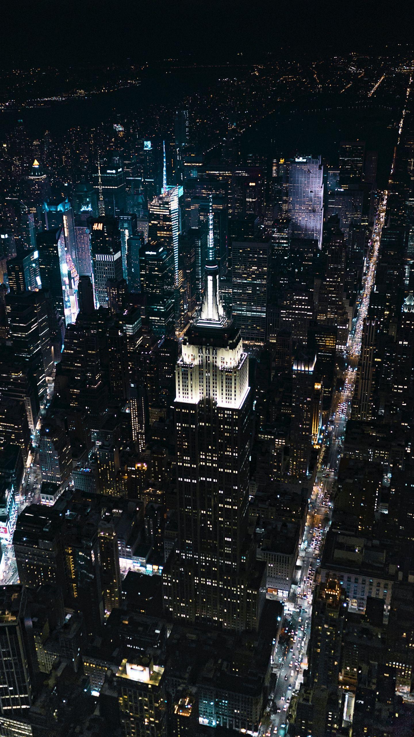 1440x2560 Download wallpaper 1440x2560 night city, skyscrapers, top