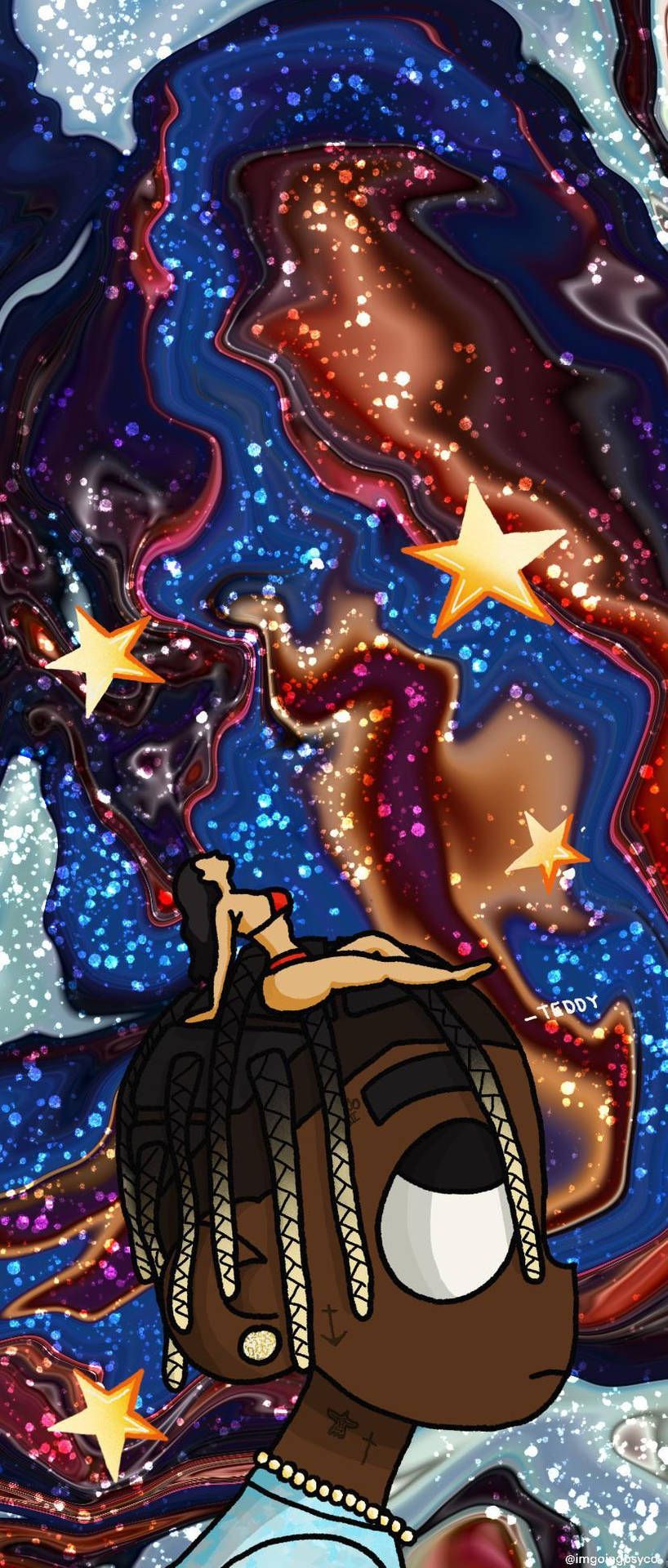818x1920 Download Cartoon Travis Scott