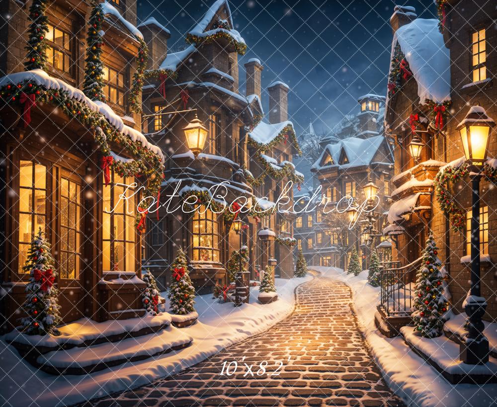 1000x819 Kate Christmas Winter Night Street