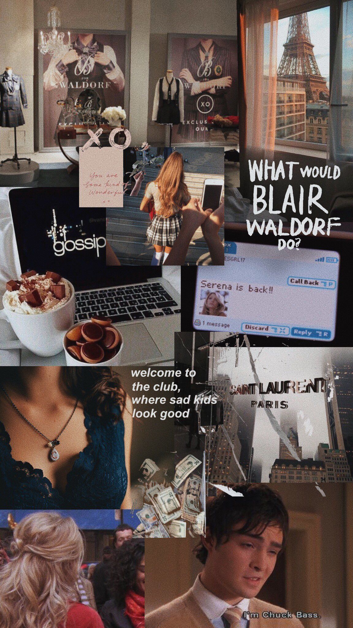 1152x2048 gossip girl aesthetic + serenate ↳ rt