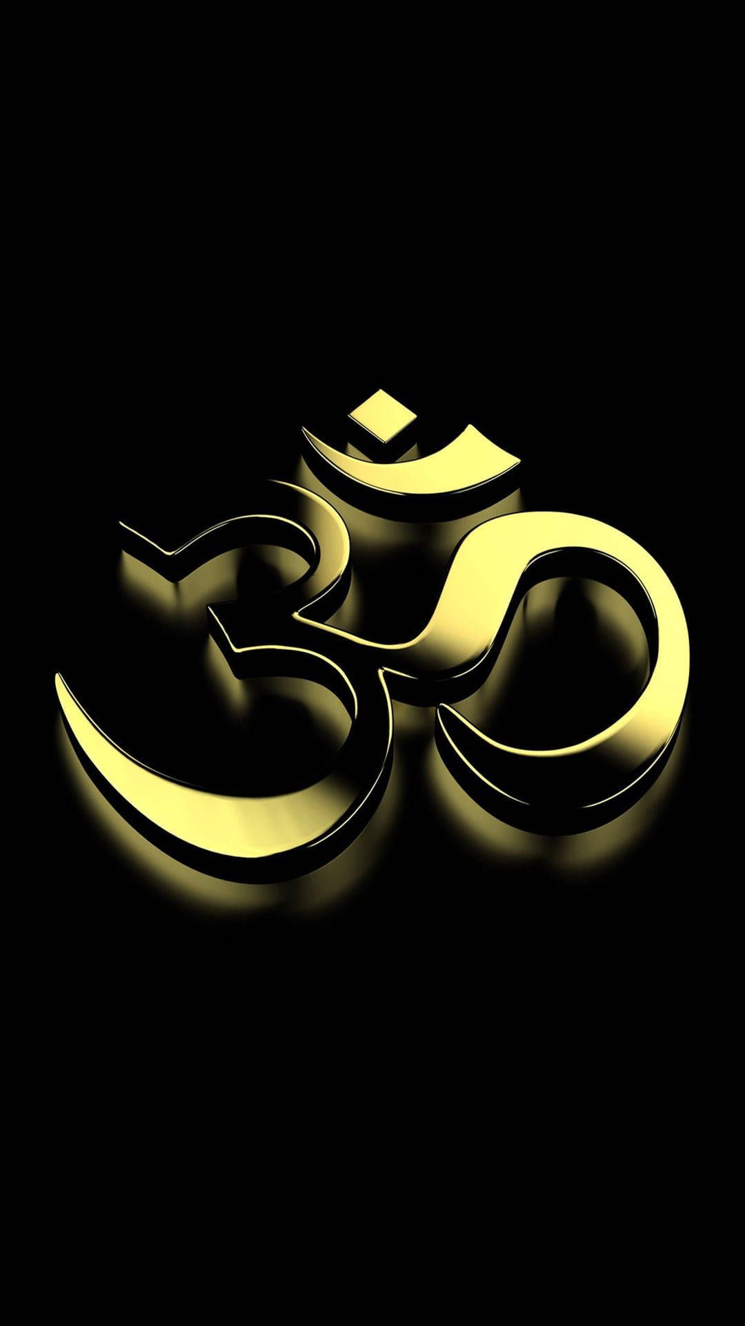 1080x1920 Download Om Golden Chrome Wallpaper