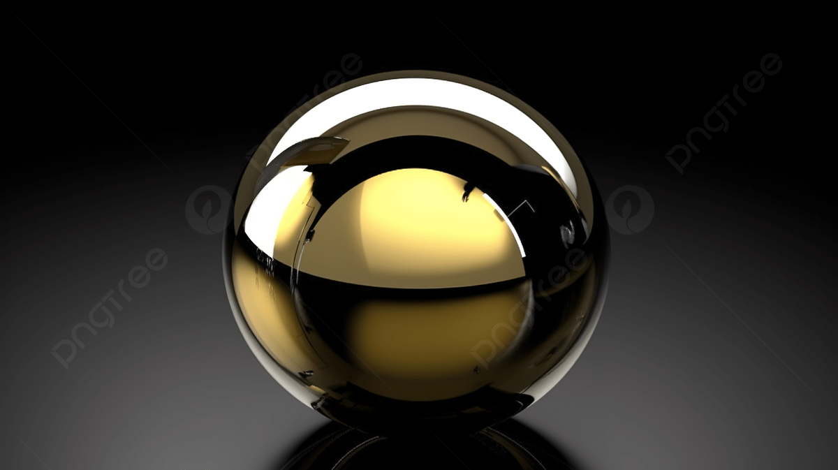 1200x673 3D Rendered Realistic Gold Chrome Ball