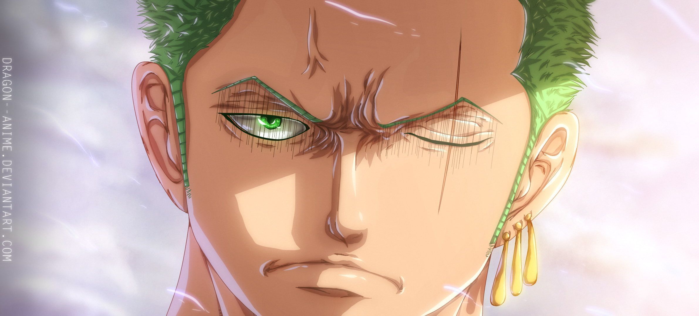 2382x1079 HD wallpaper: One Piece, Roronoa Zoro