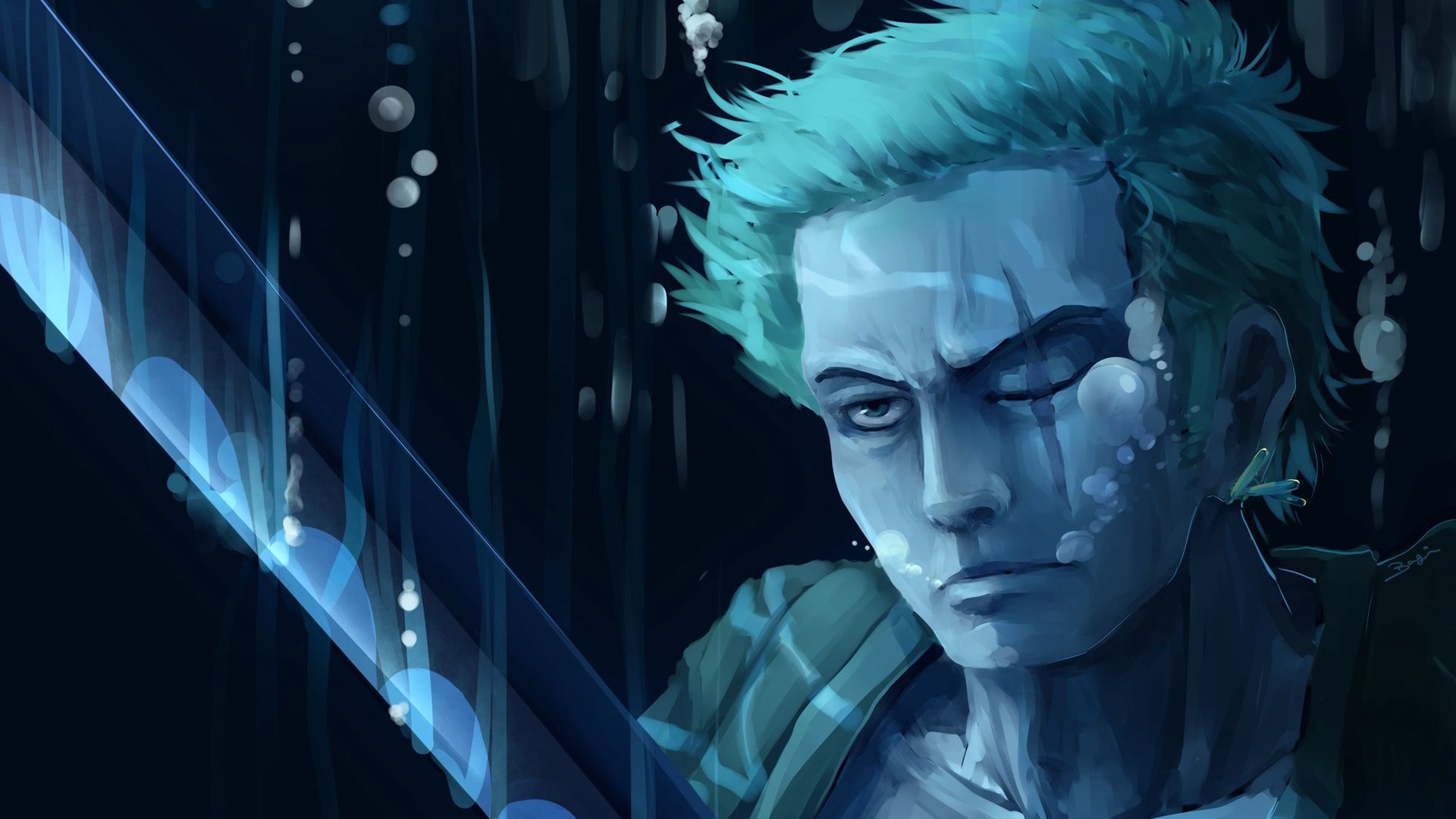 1920x1080 One Piece Zoro With Sword And Injured An Eye Sword HD Anime Wallpaper