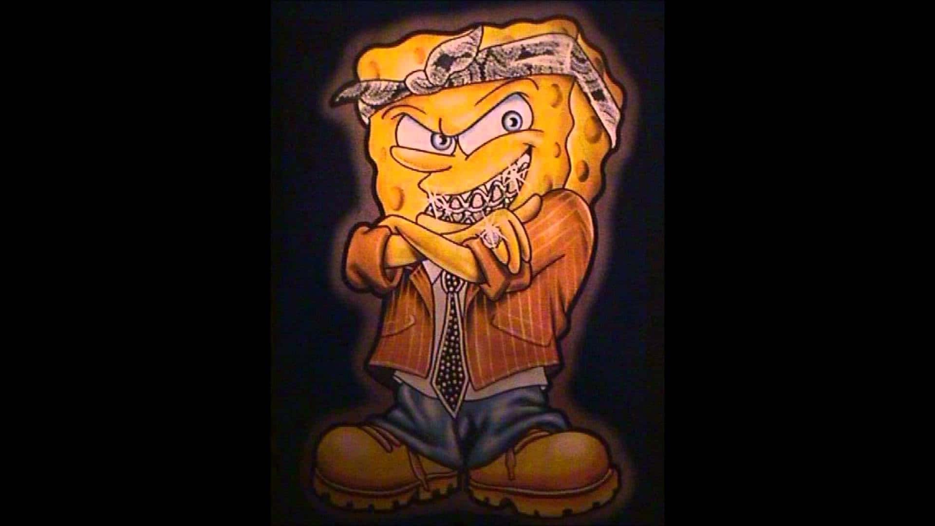 1920x1080 Download Hood Cartoon Gangster Spongebob Wallpaper